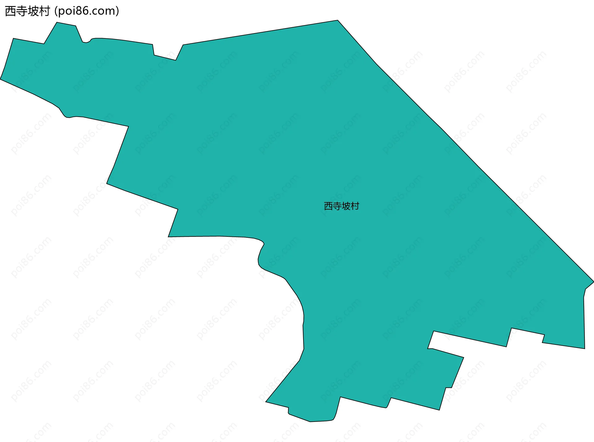 西寺坡村边界地图