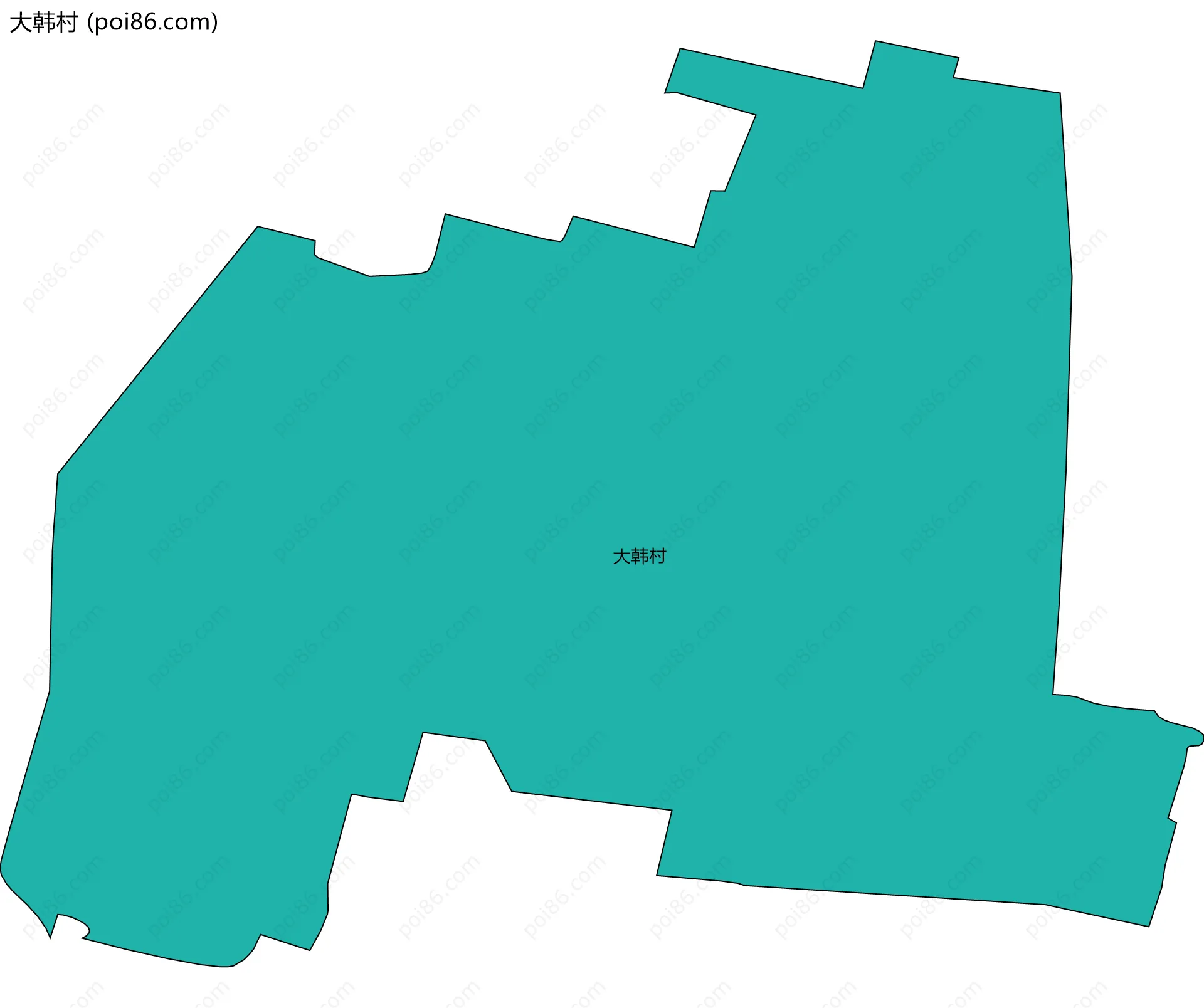 大韩村边界地图