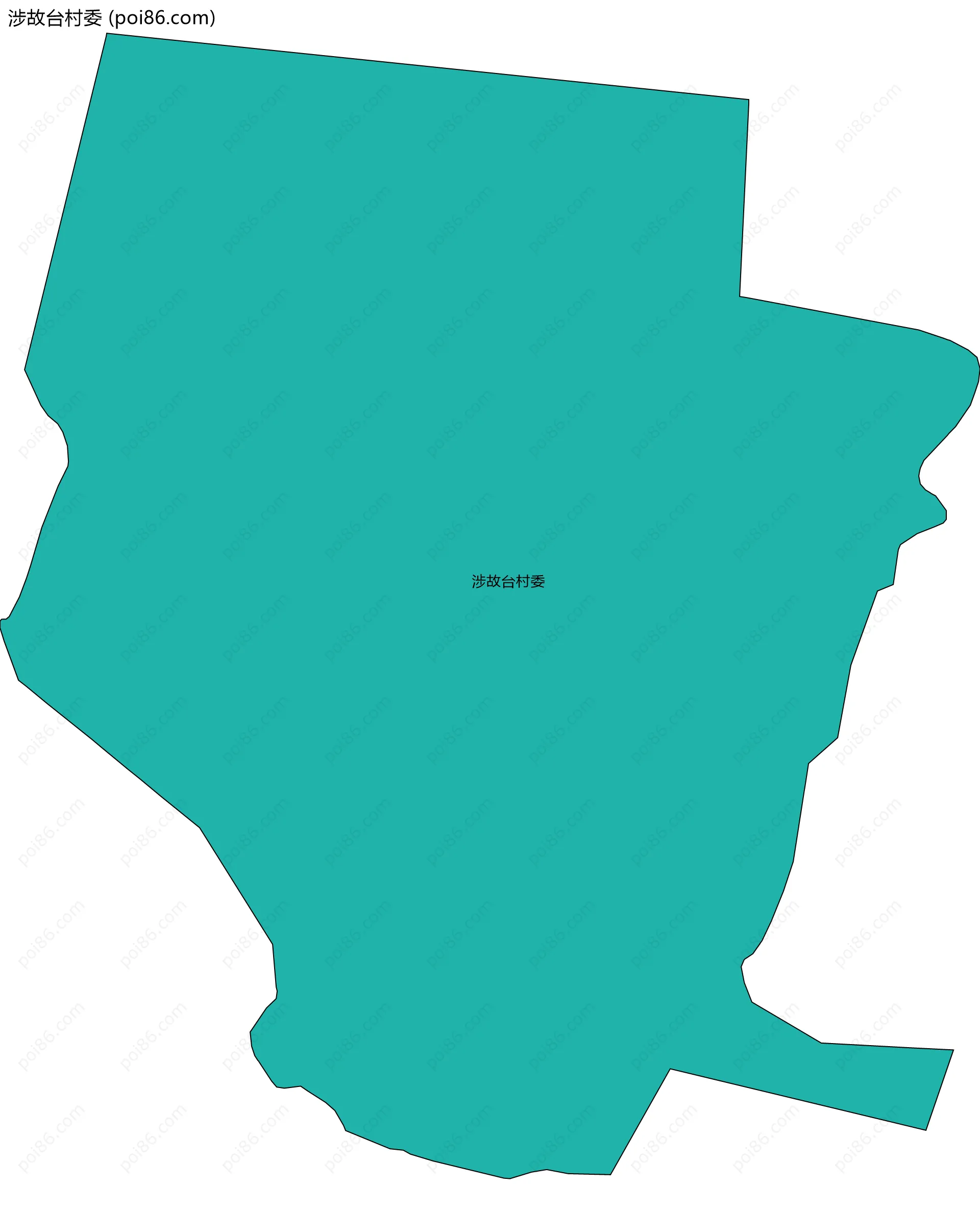 涉故台村委边界地图