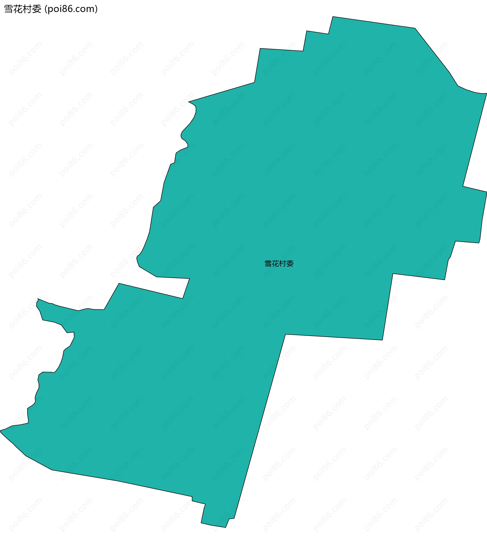 雪花村委边界地图