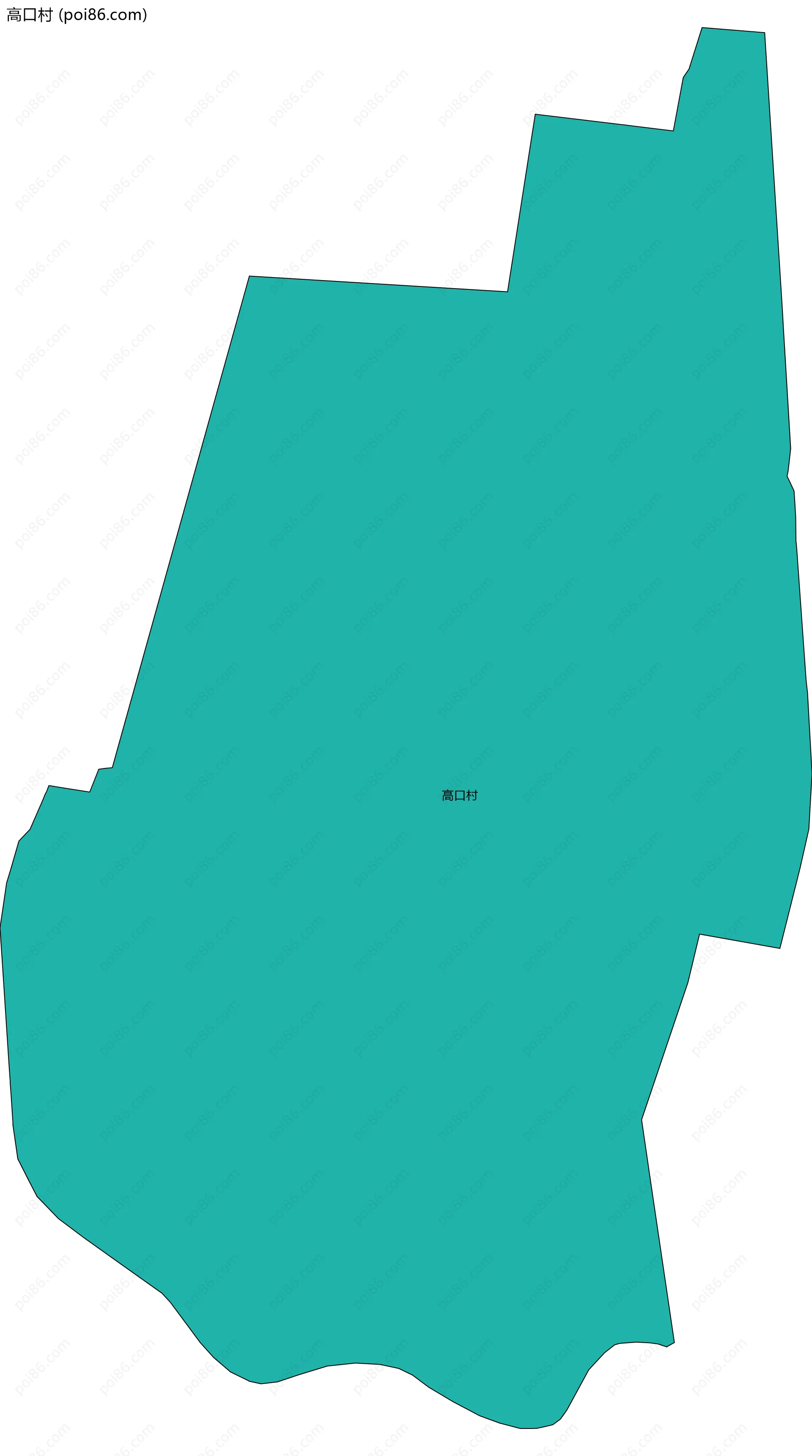 高口村边界地图