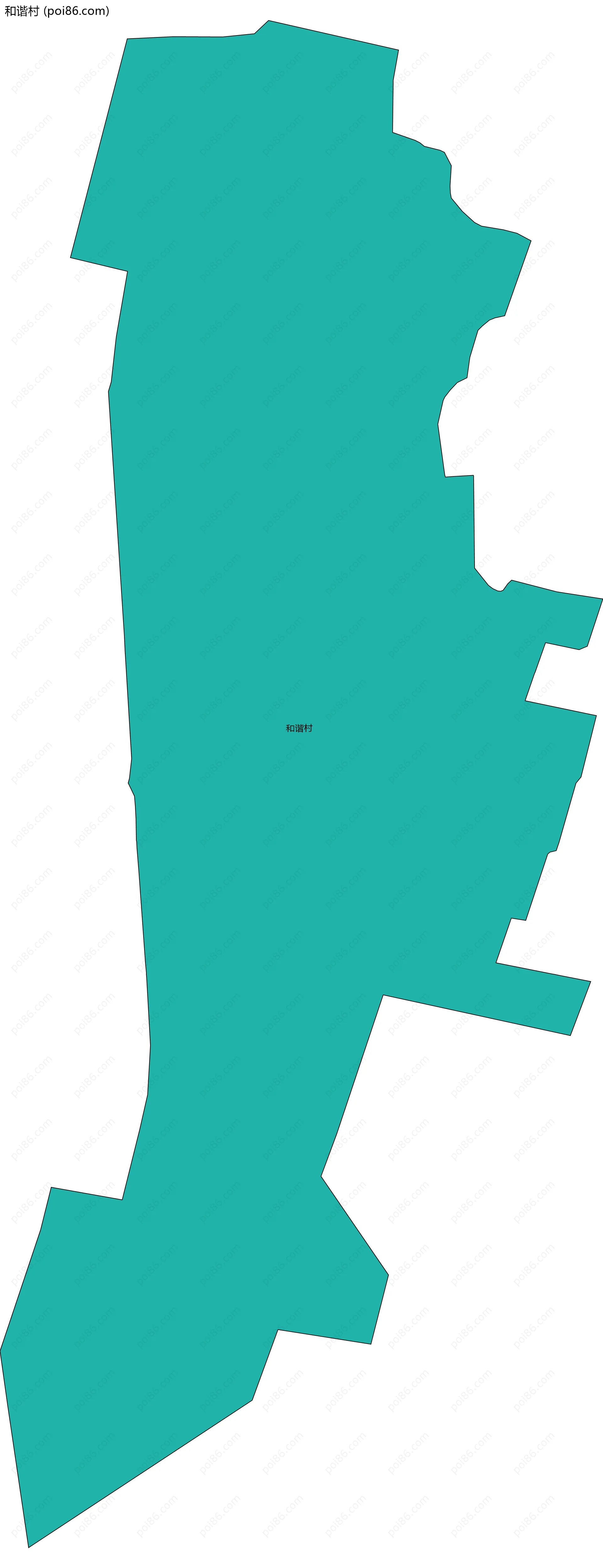 和谐村边界地图