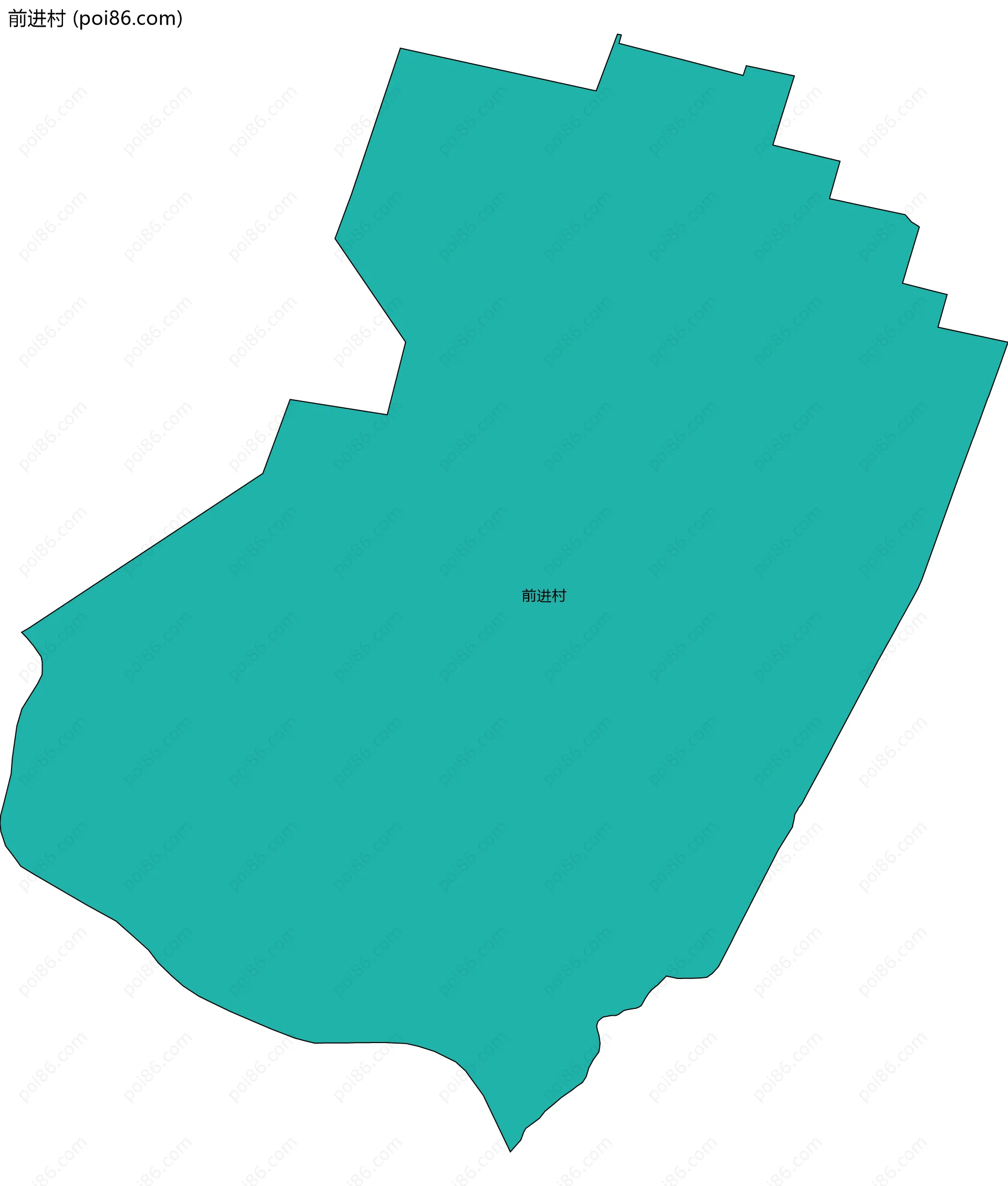 前进村边界地图
