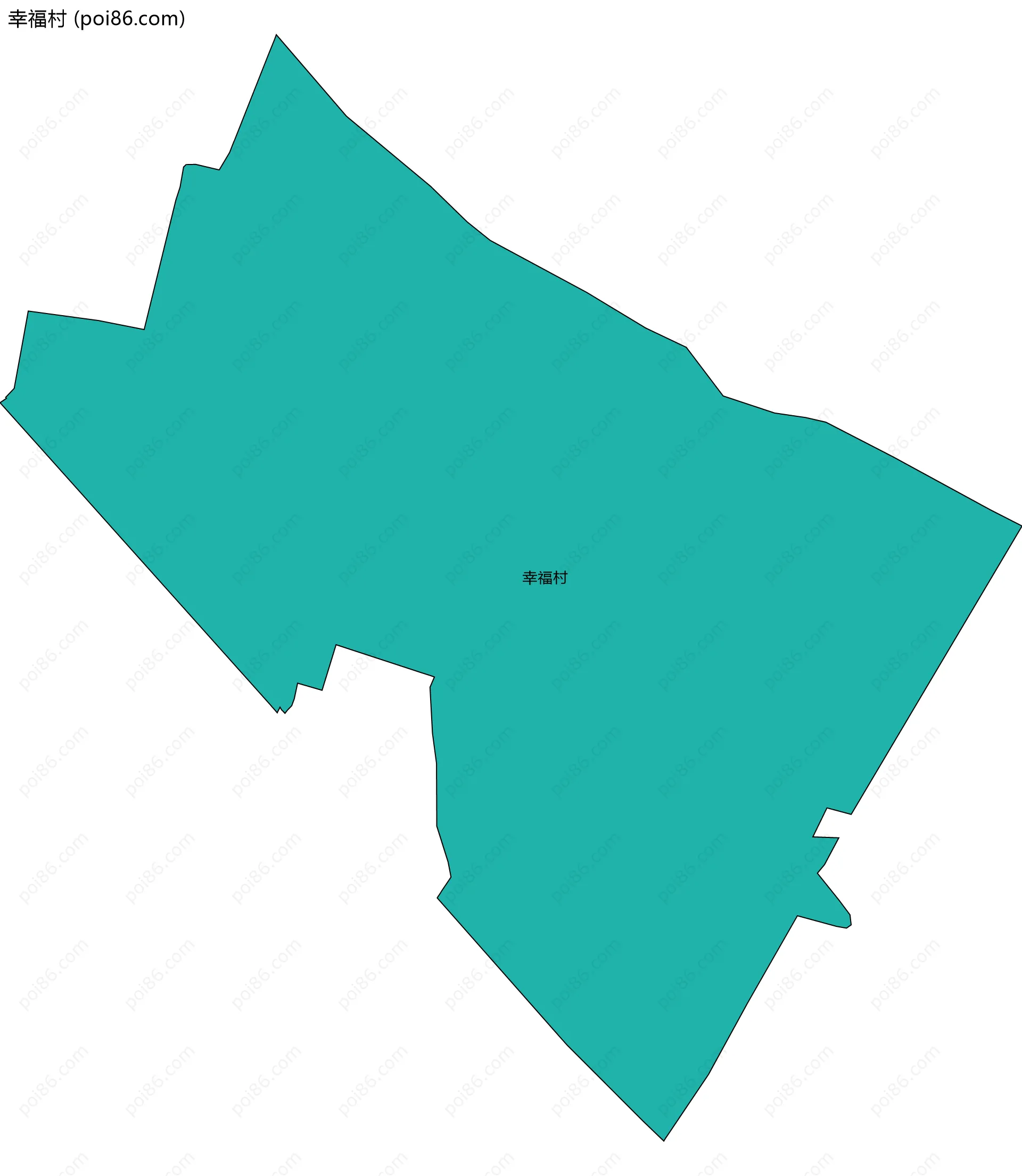 幸福村边界地图