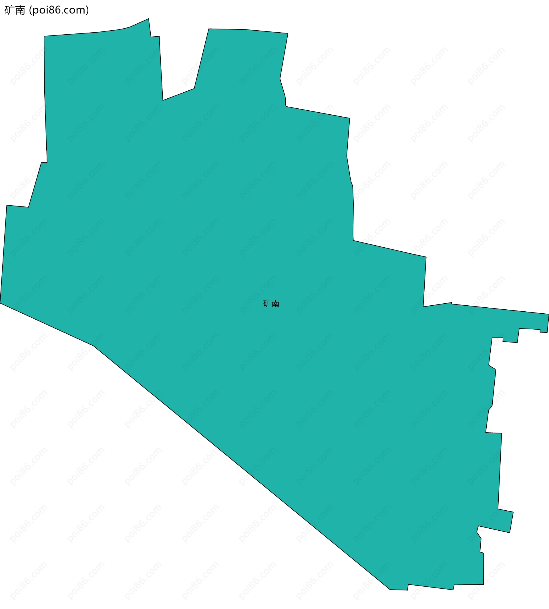 矿南边界地图