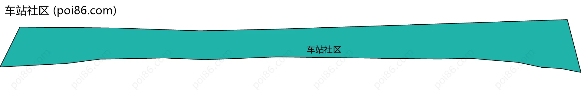 车站社区边界地图