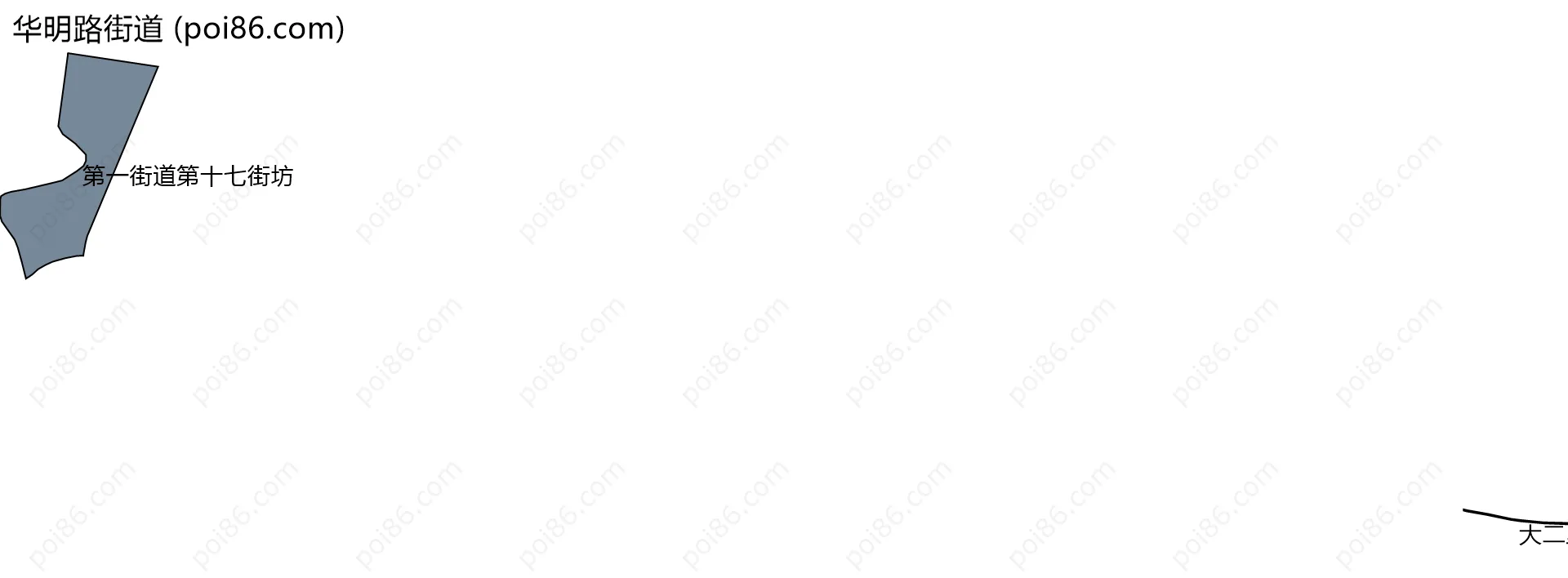 华明路街道边界地图(五级行政区划)