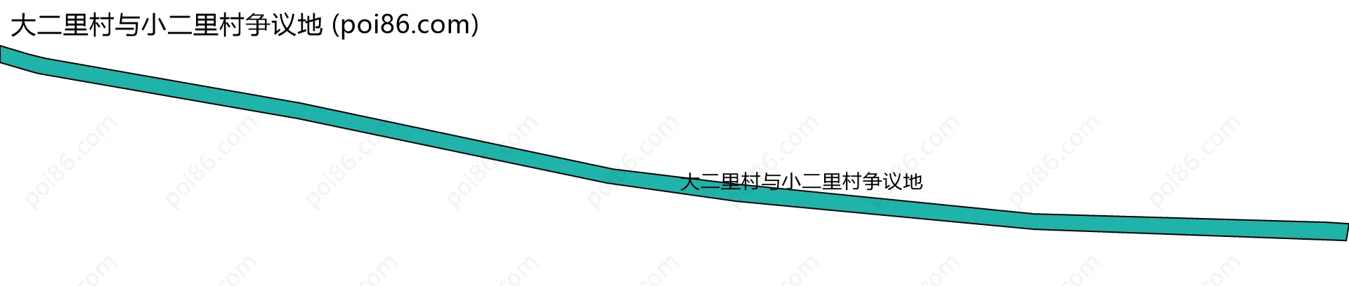 大二里村与小二里村争议地边界地图