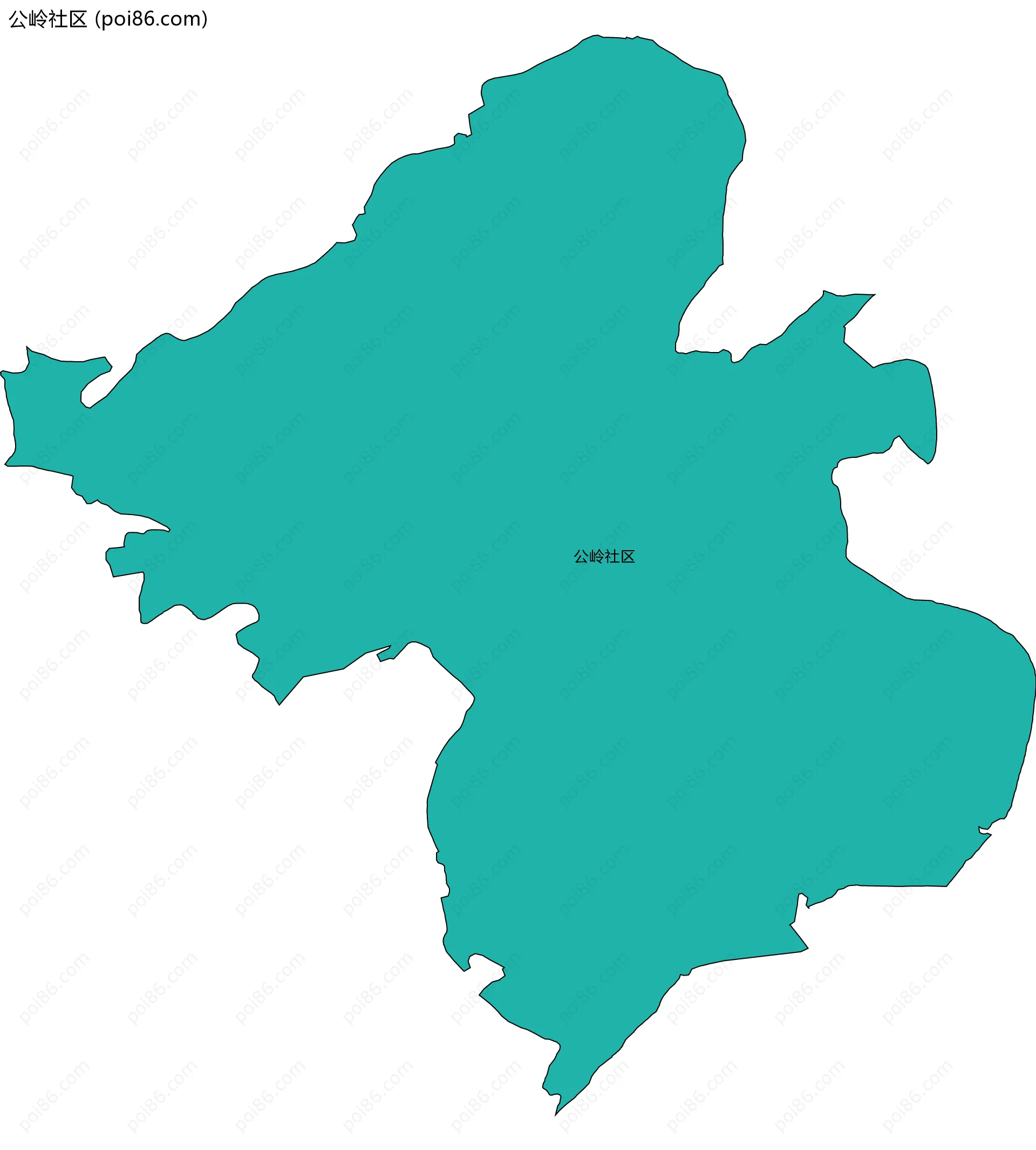 公岭社区边界地图