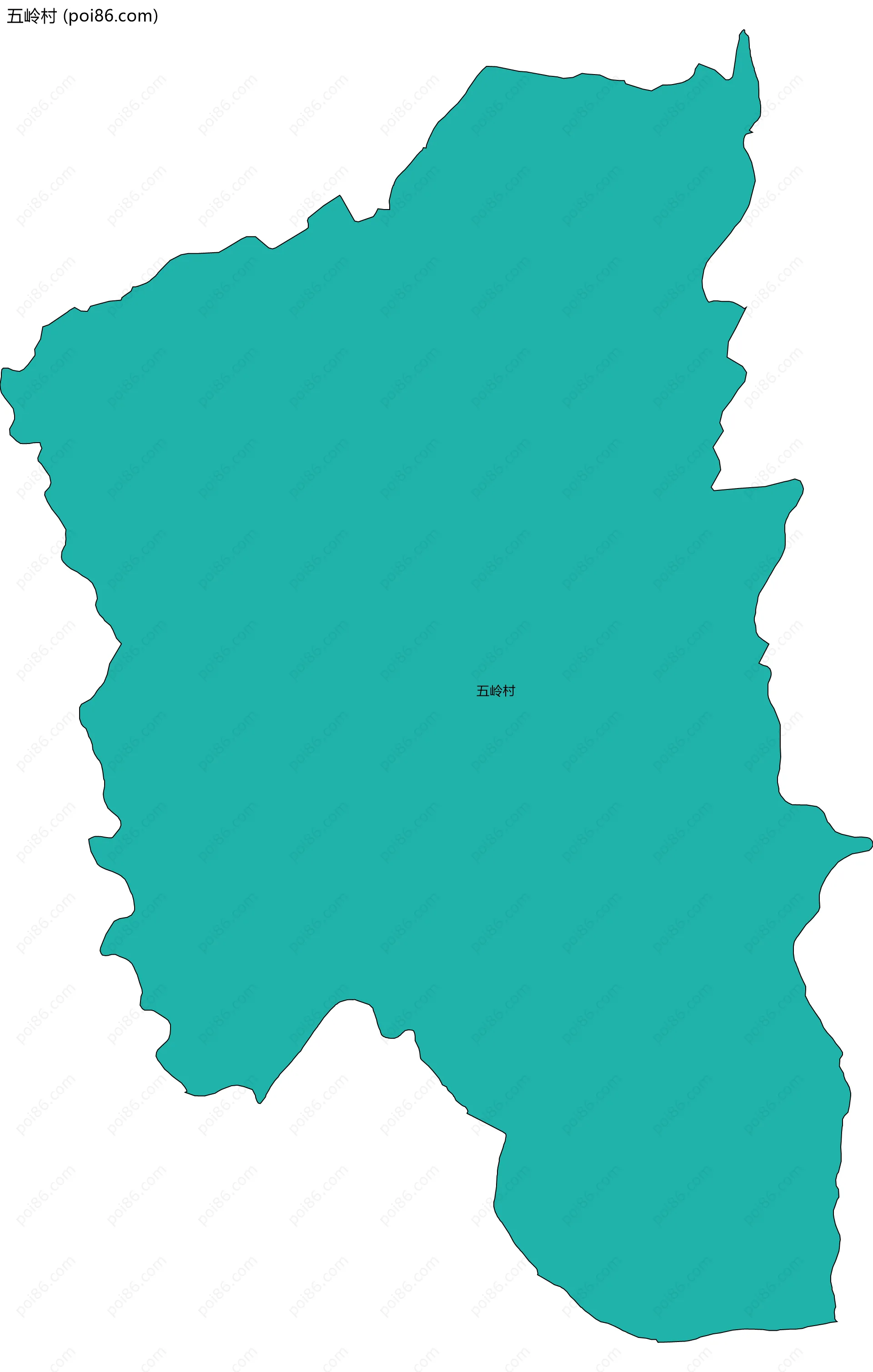 五岭村边界地图