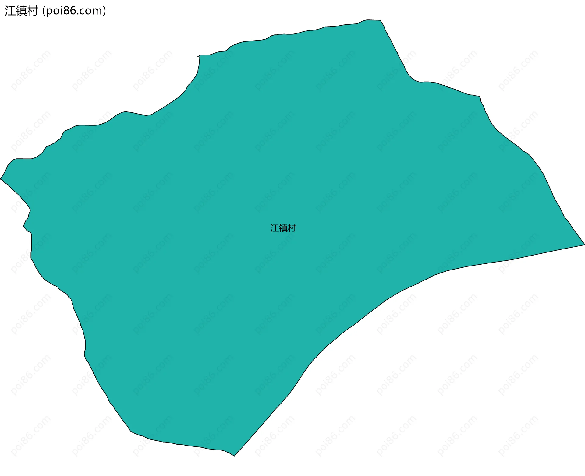江镇村边界地图