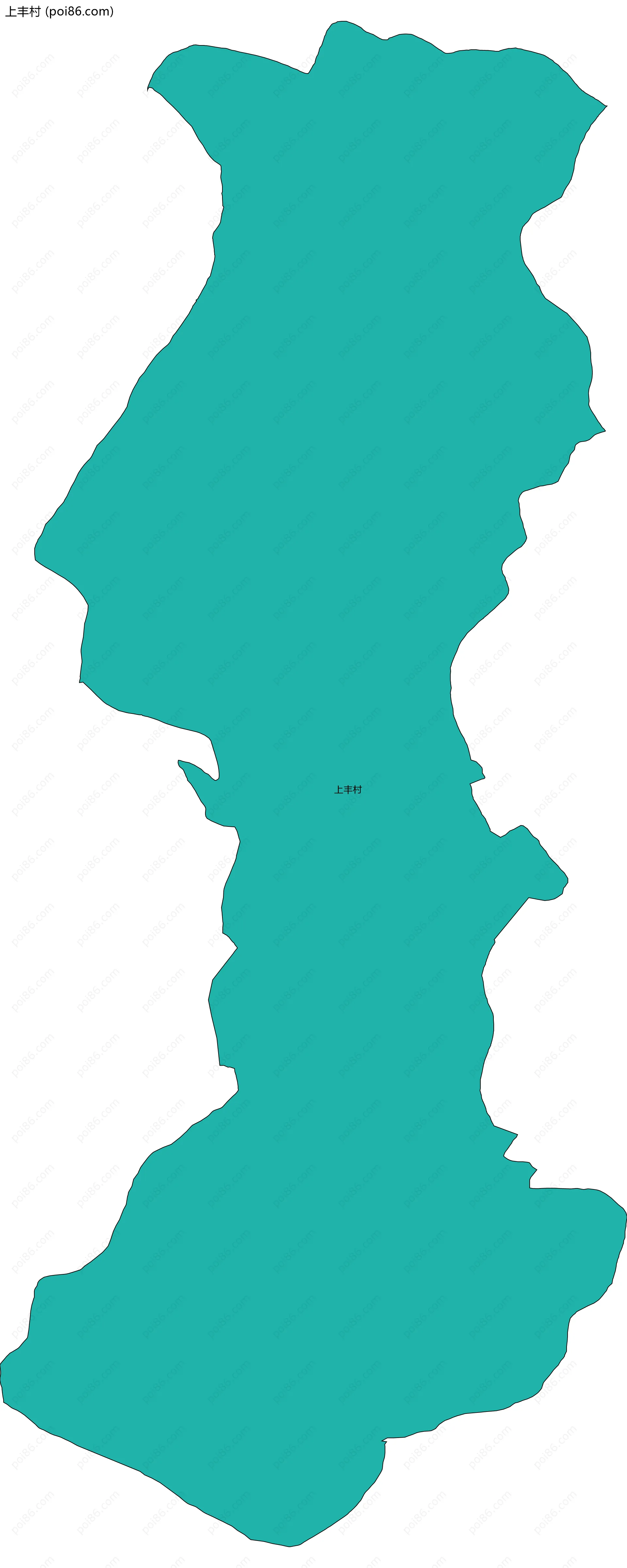 上丰村边界地图