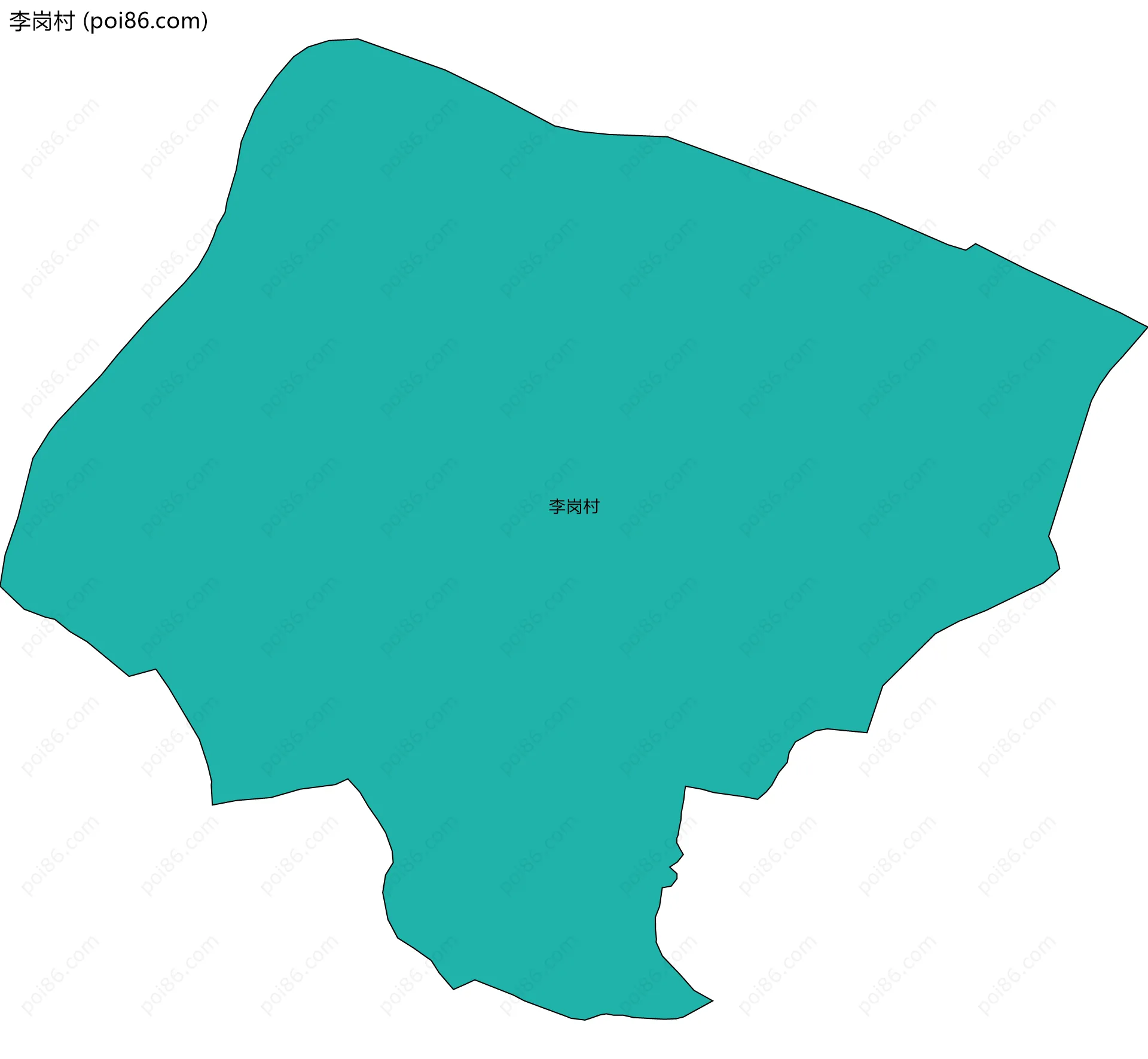 李岗村边界地图
