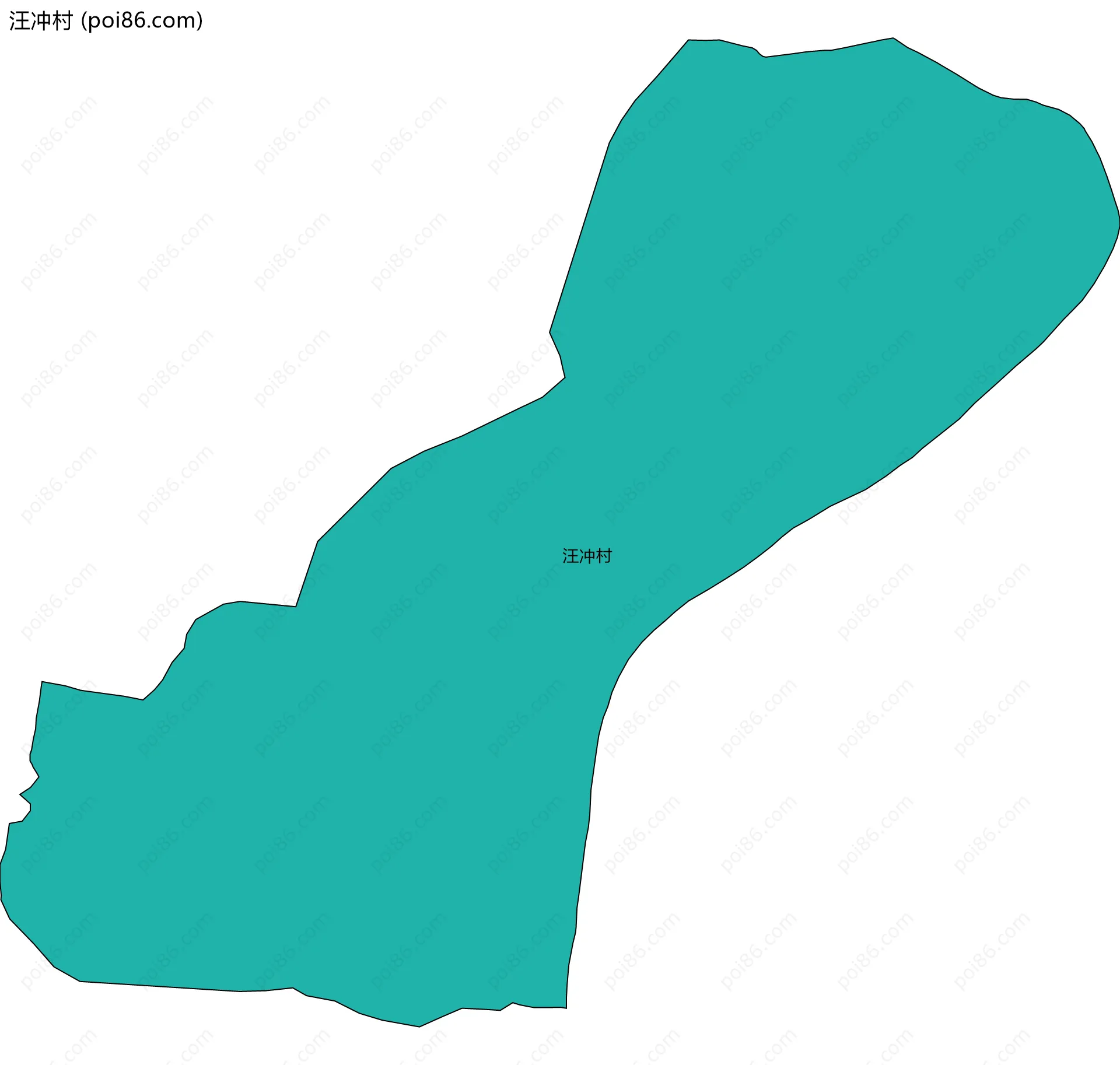汪冲村边界地图