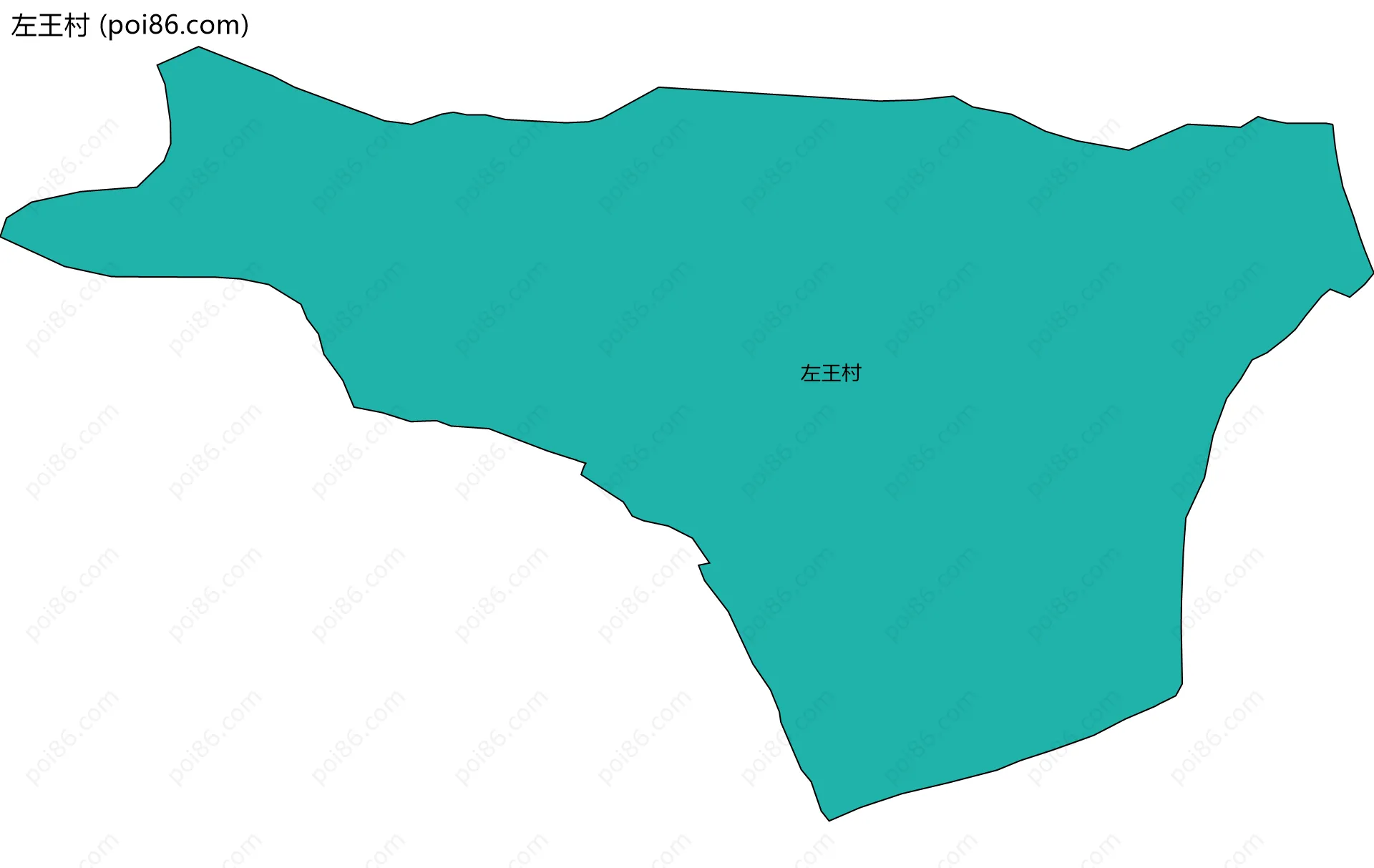 左王村边界地图