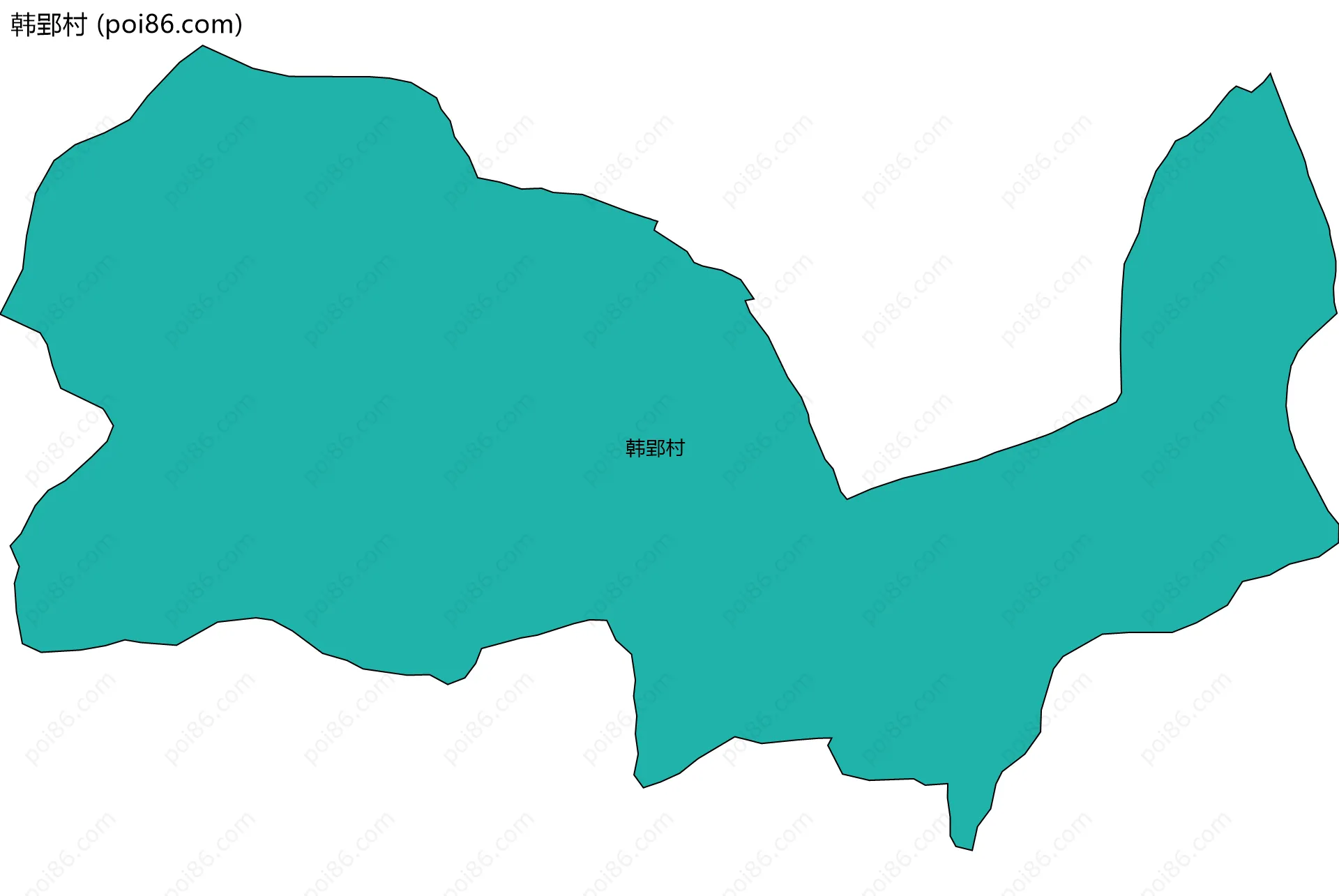 韩郢村边界地图