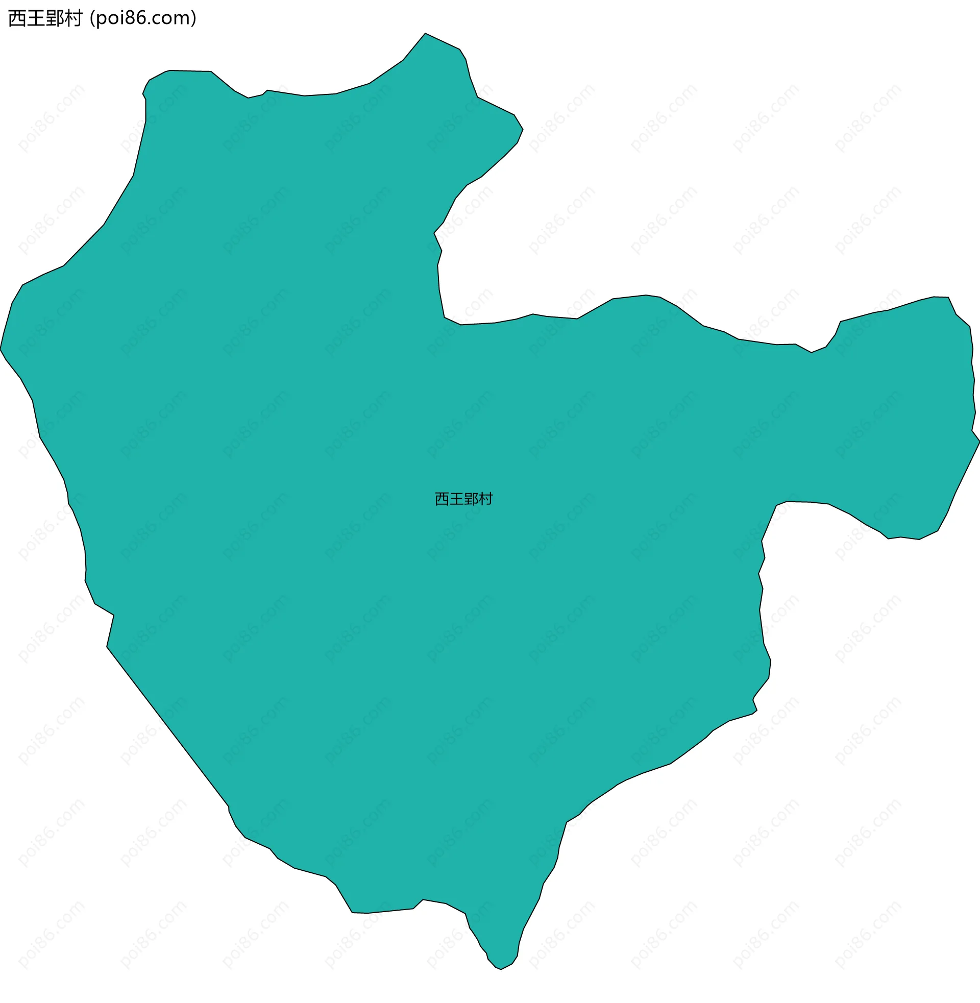 西王郢村边界地图