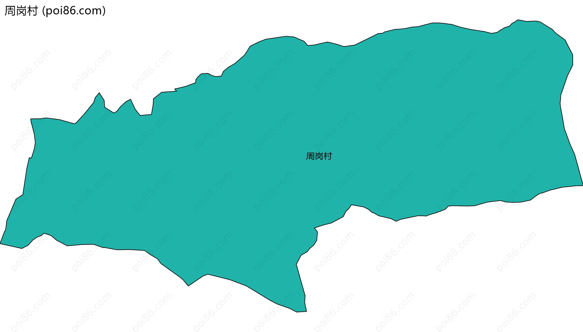 周岗村边界地图