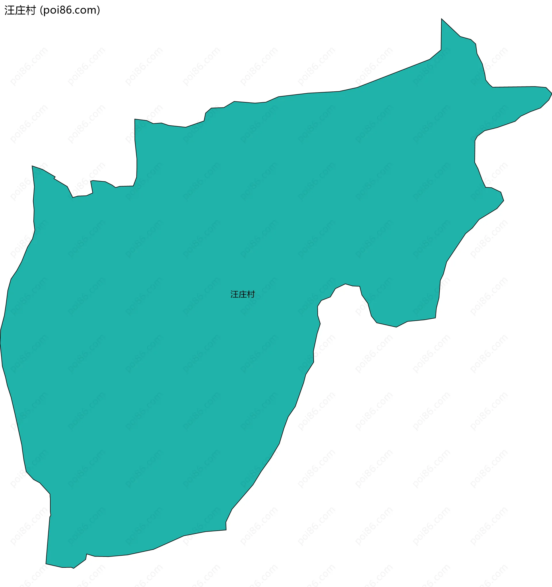 汪庄村边界地图