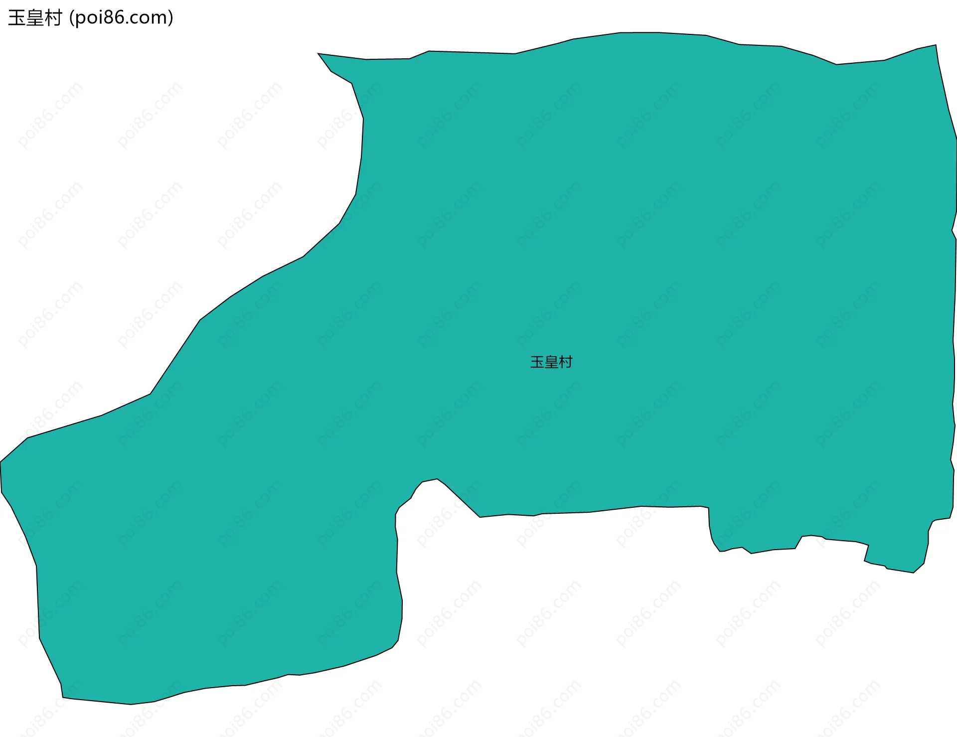 玉皇村边界地图