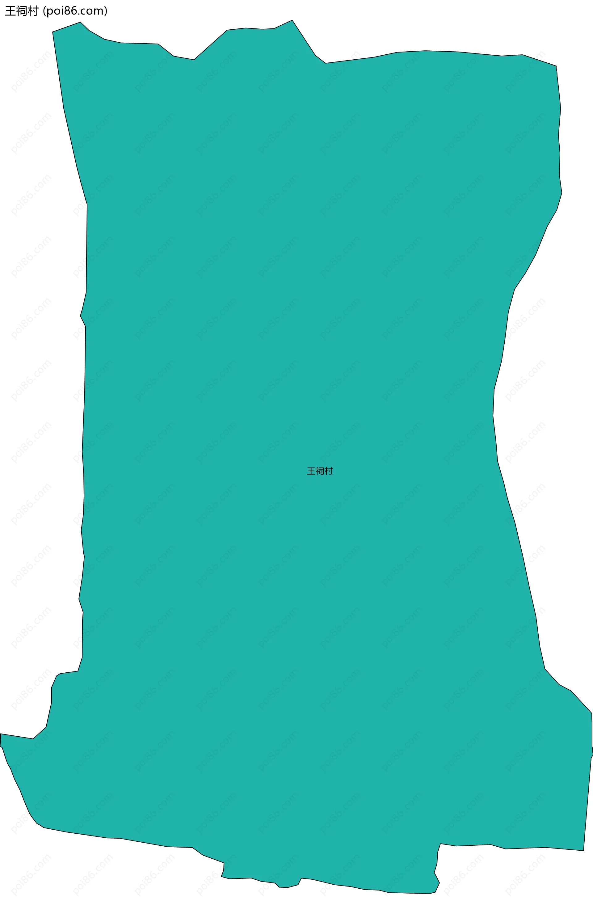 王祠村边界地图