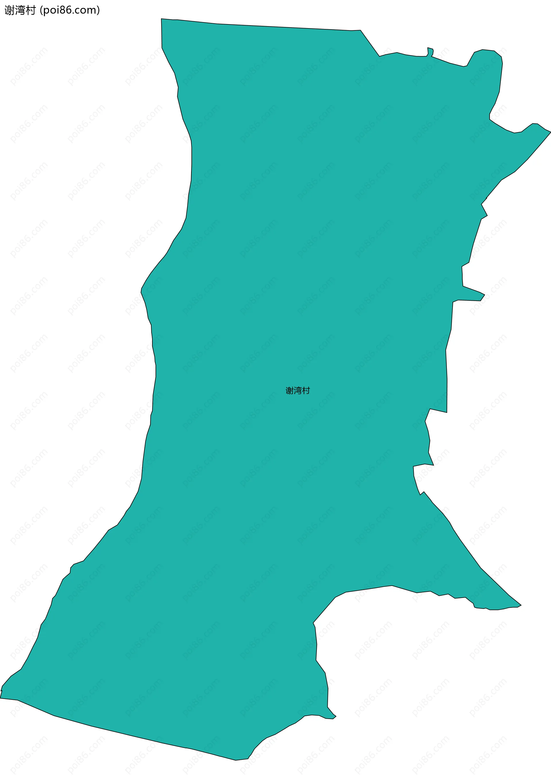 谢湾村边界地图