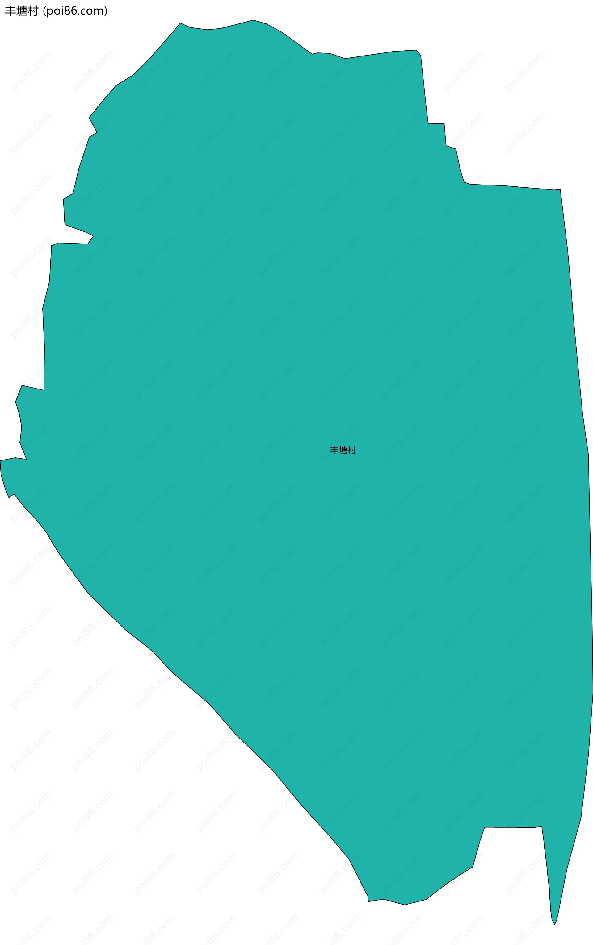 丰塘村边界地图