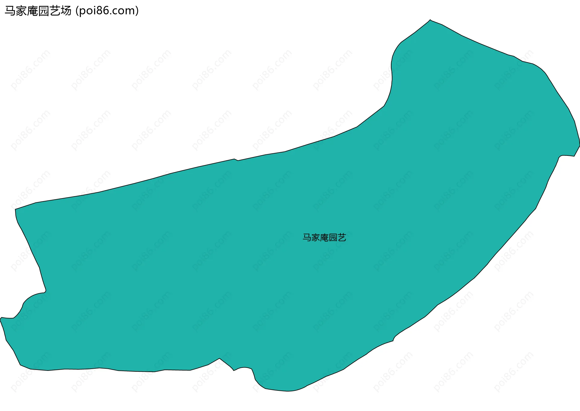 马家庵园艺场边界地图(五级行政区划)