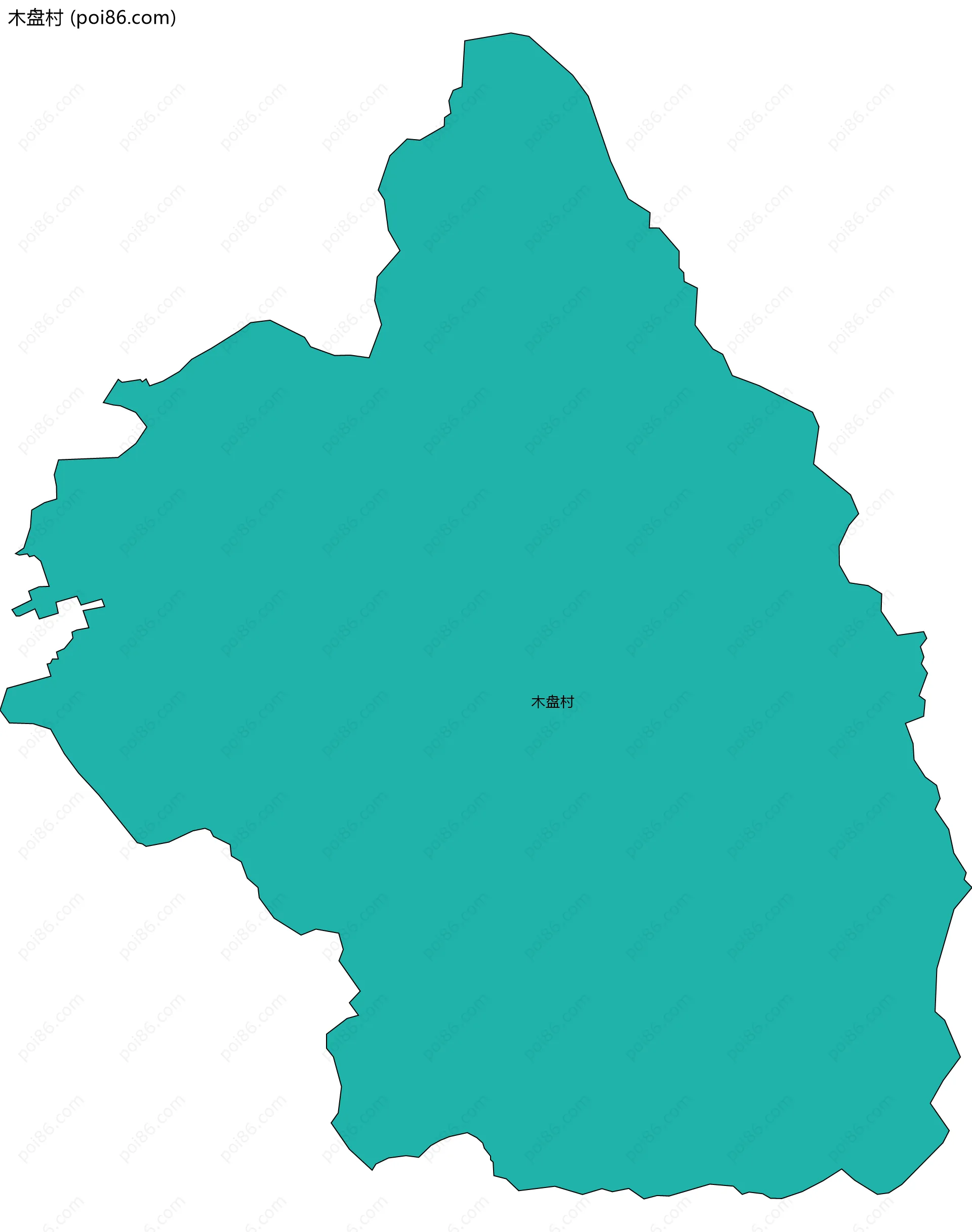 木盘村边界地图