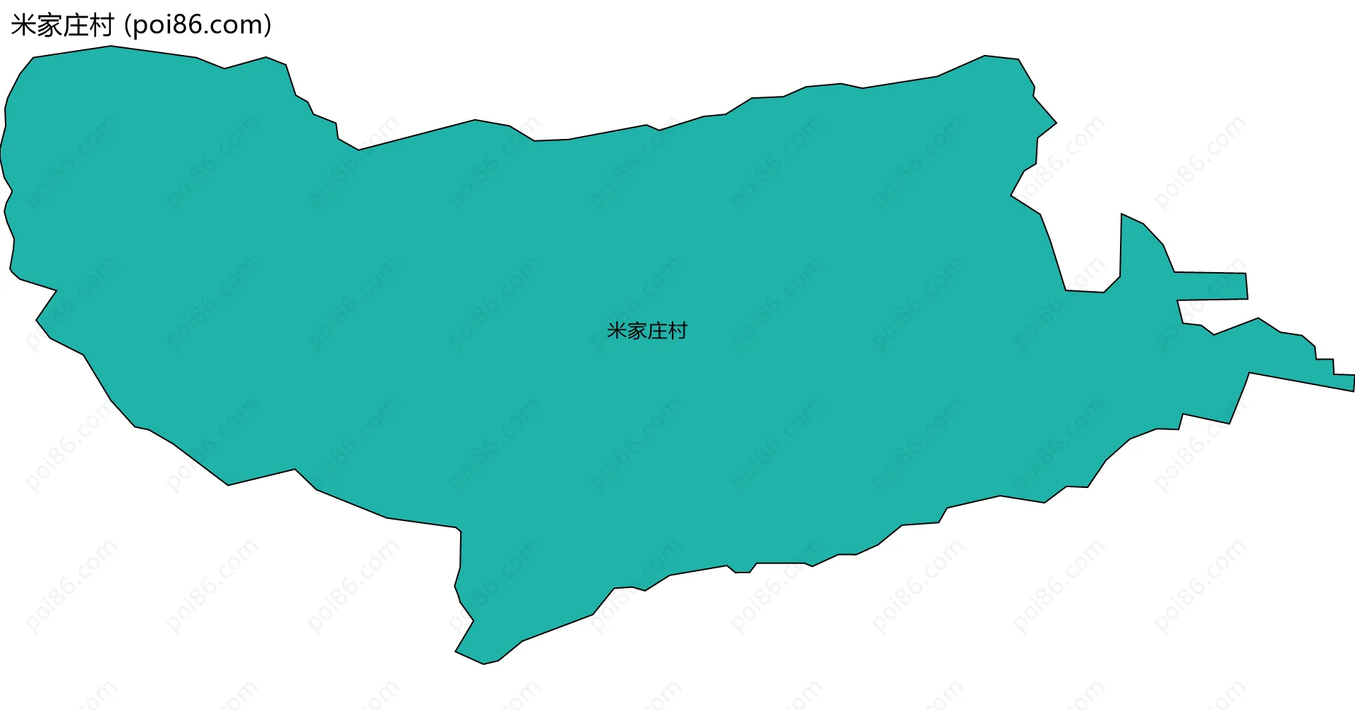 米家庄村边界地图