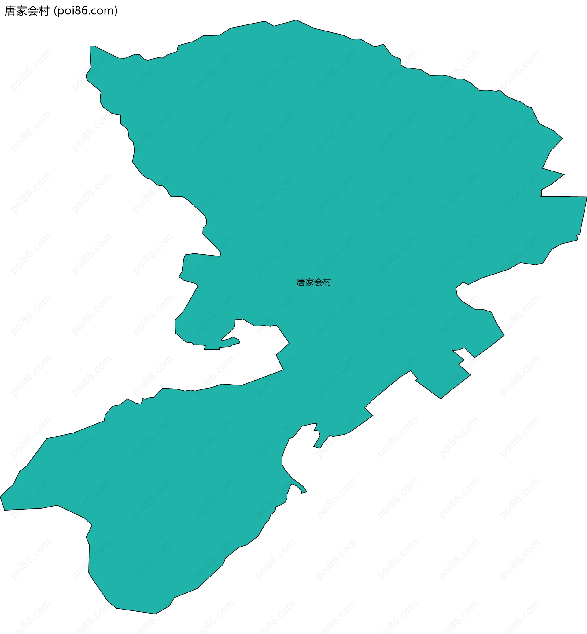 唐家会村边界地图