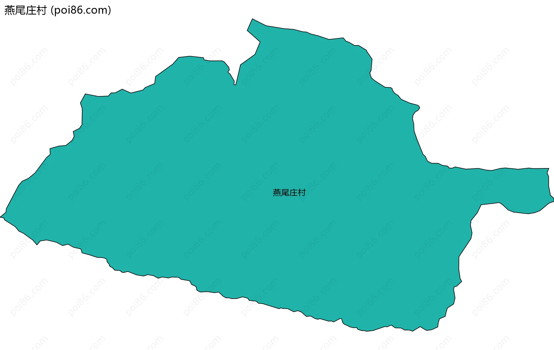 燕尾庄村边界地图