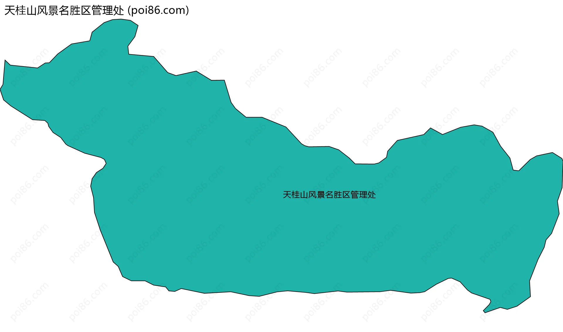 天桂山风景名胜区管理处边界地图