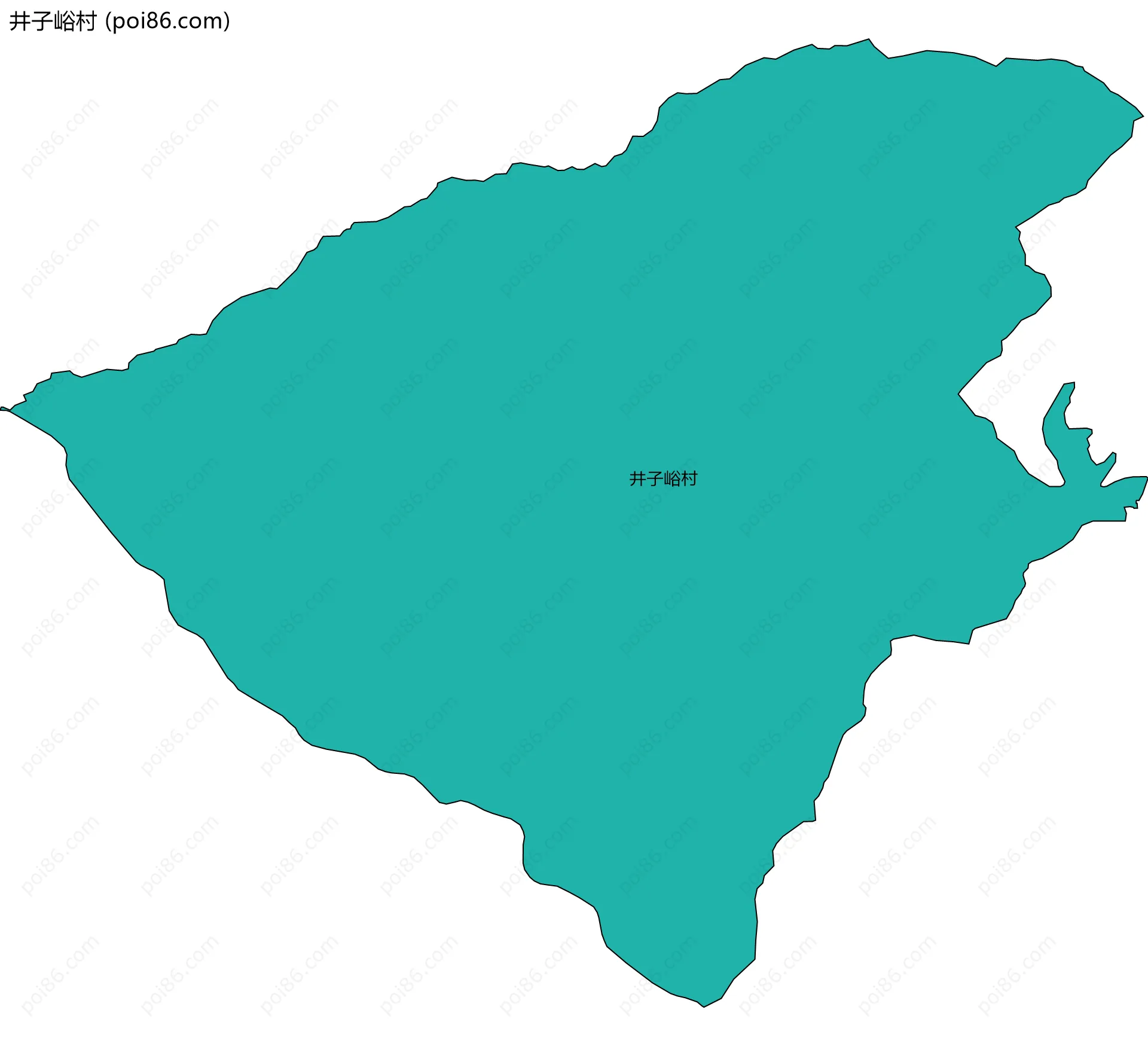 井子峪村边界地图