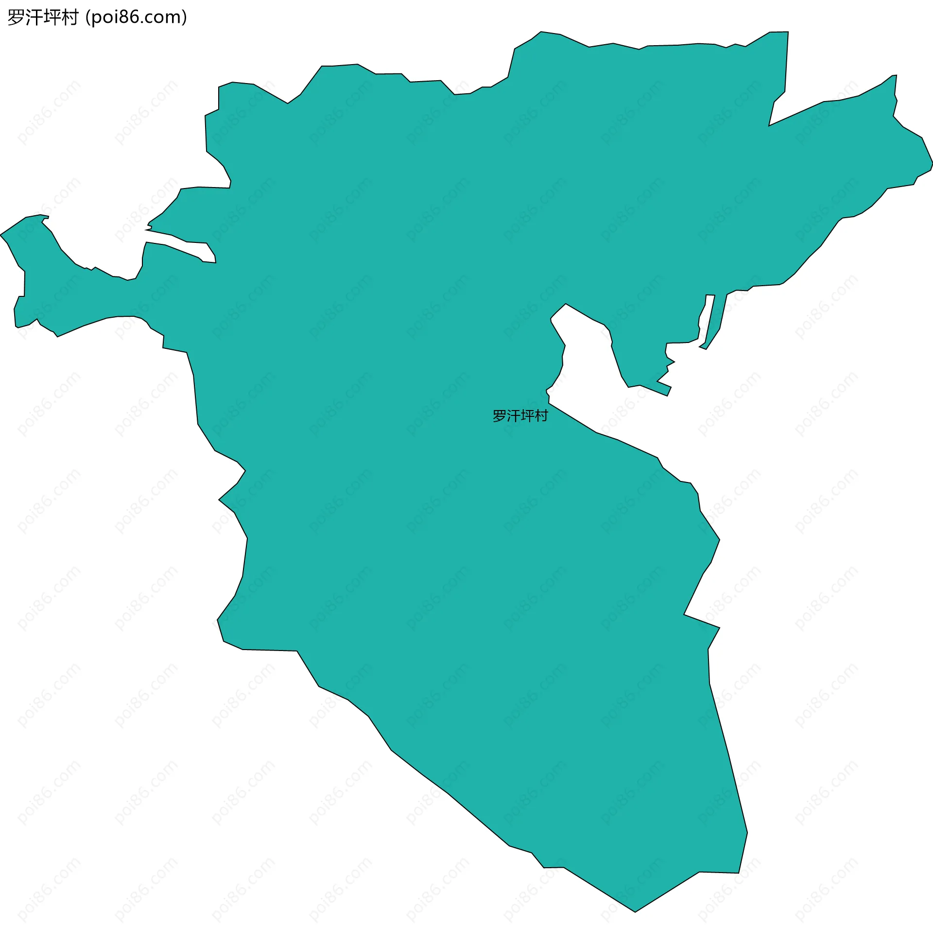 罗汗坪村边界地图