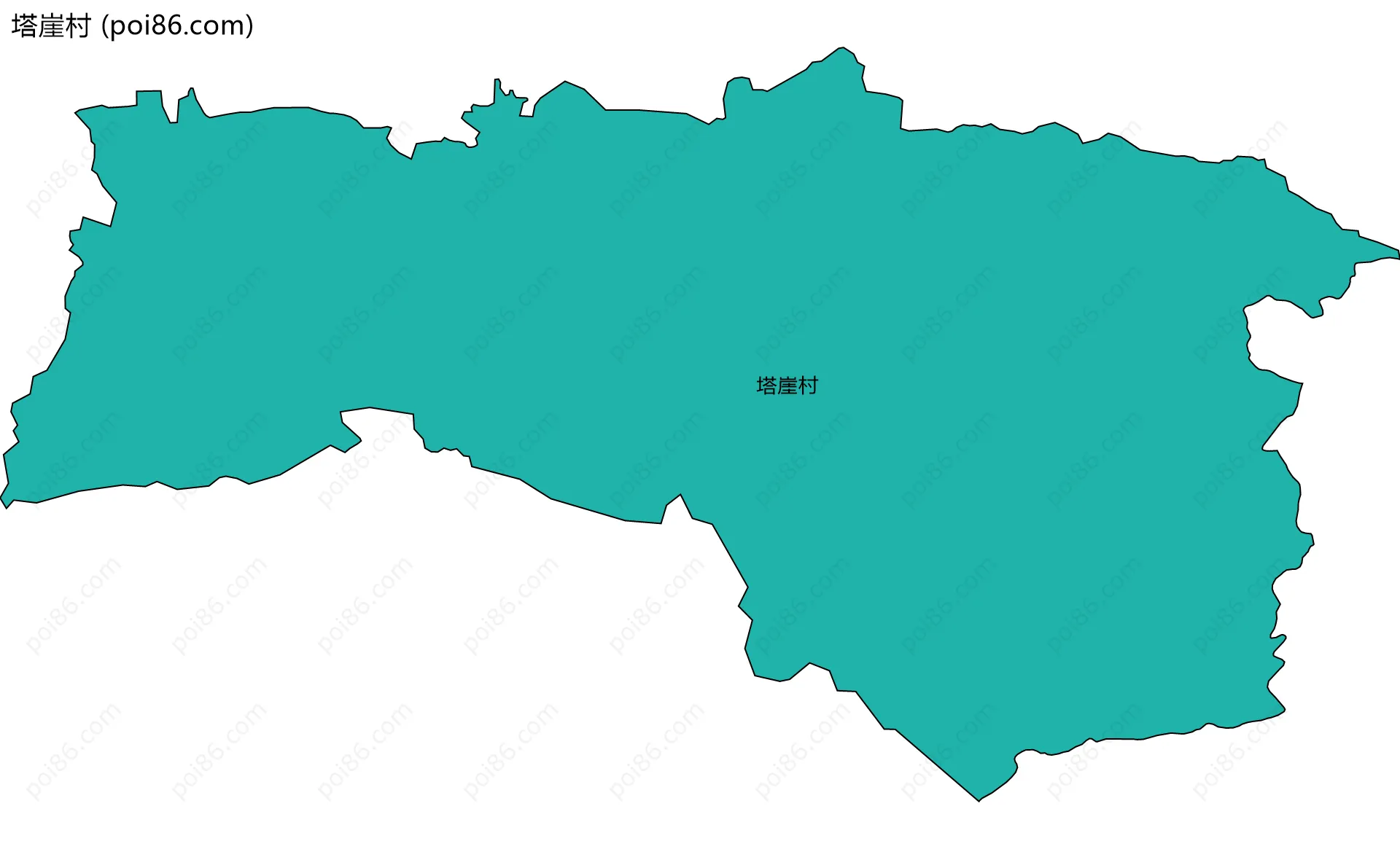 塔崖村边界地图