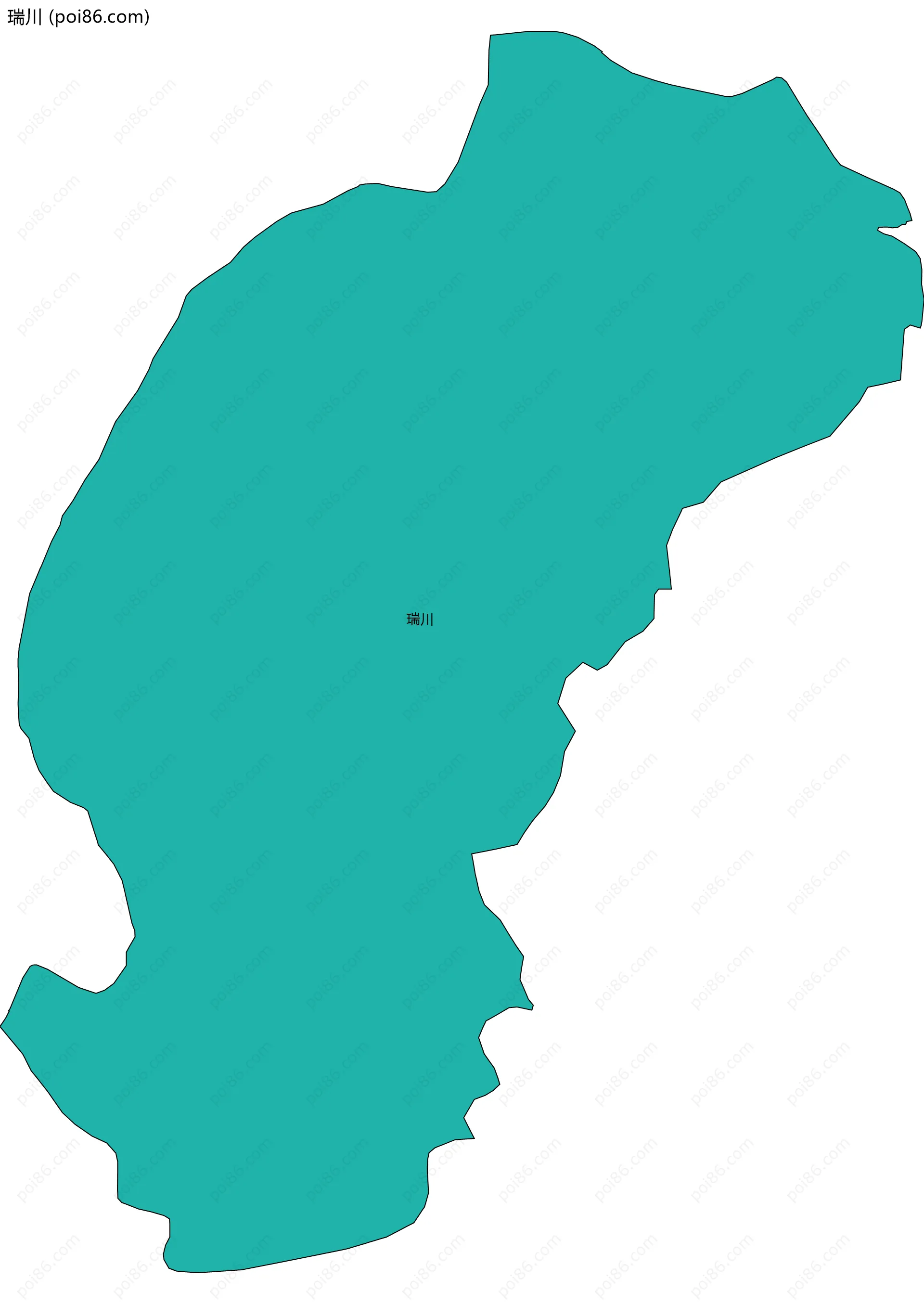 瑞川边界地图