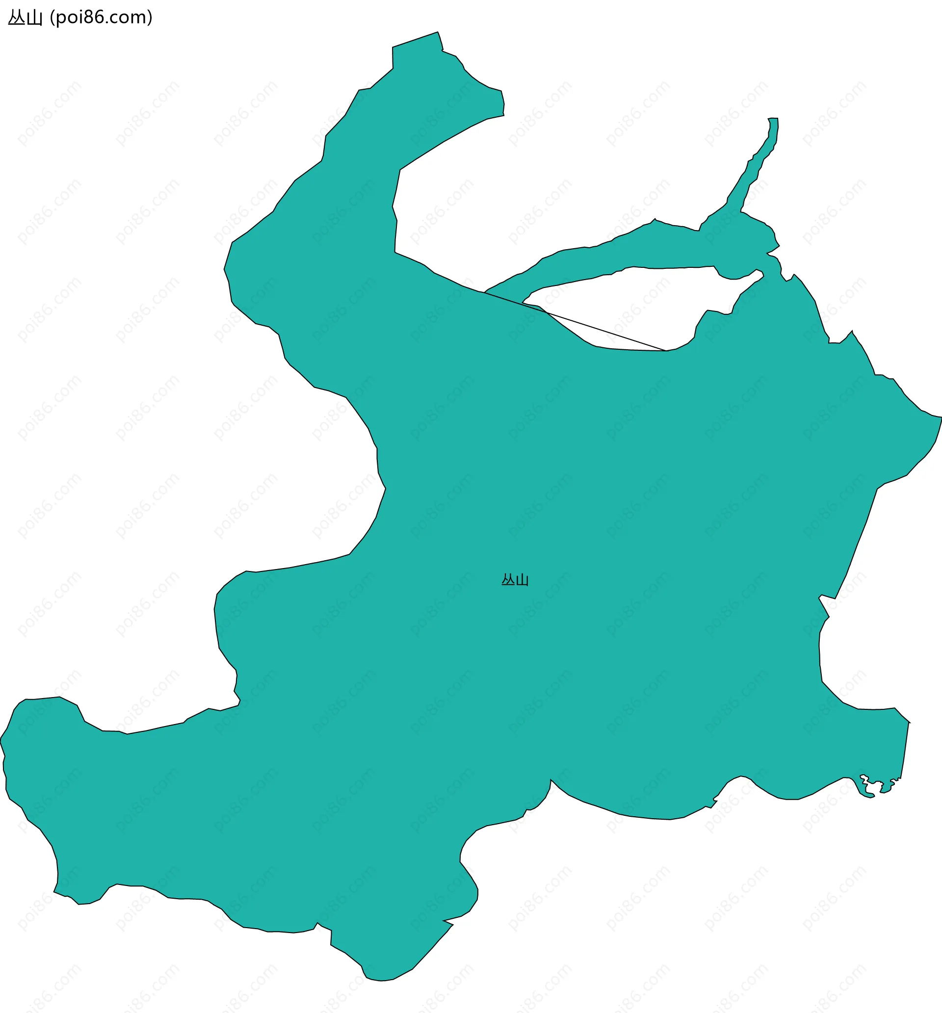 丛山边界地图