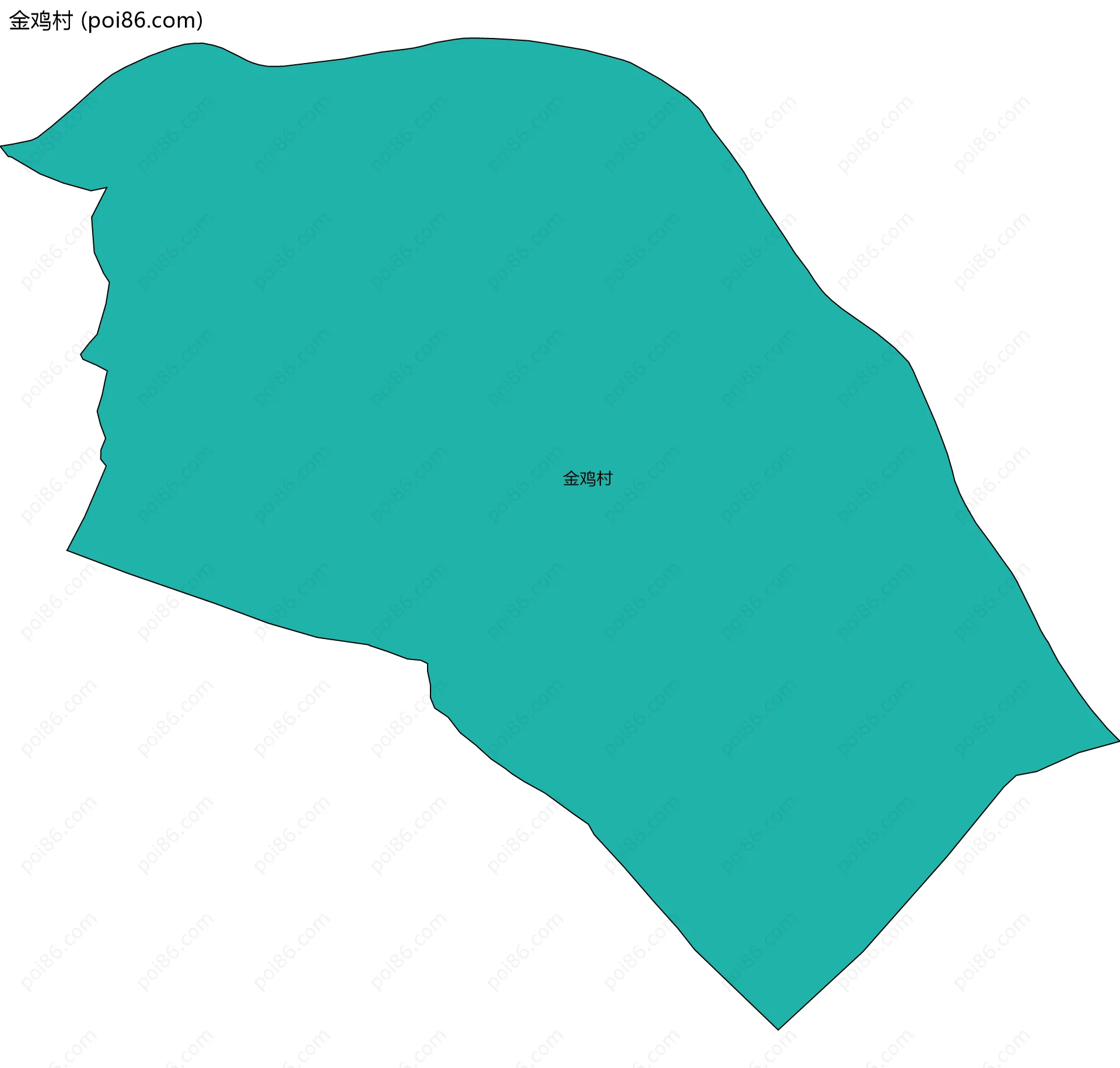 金鸡村边界地图
