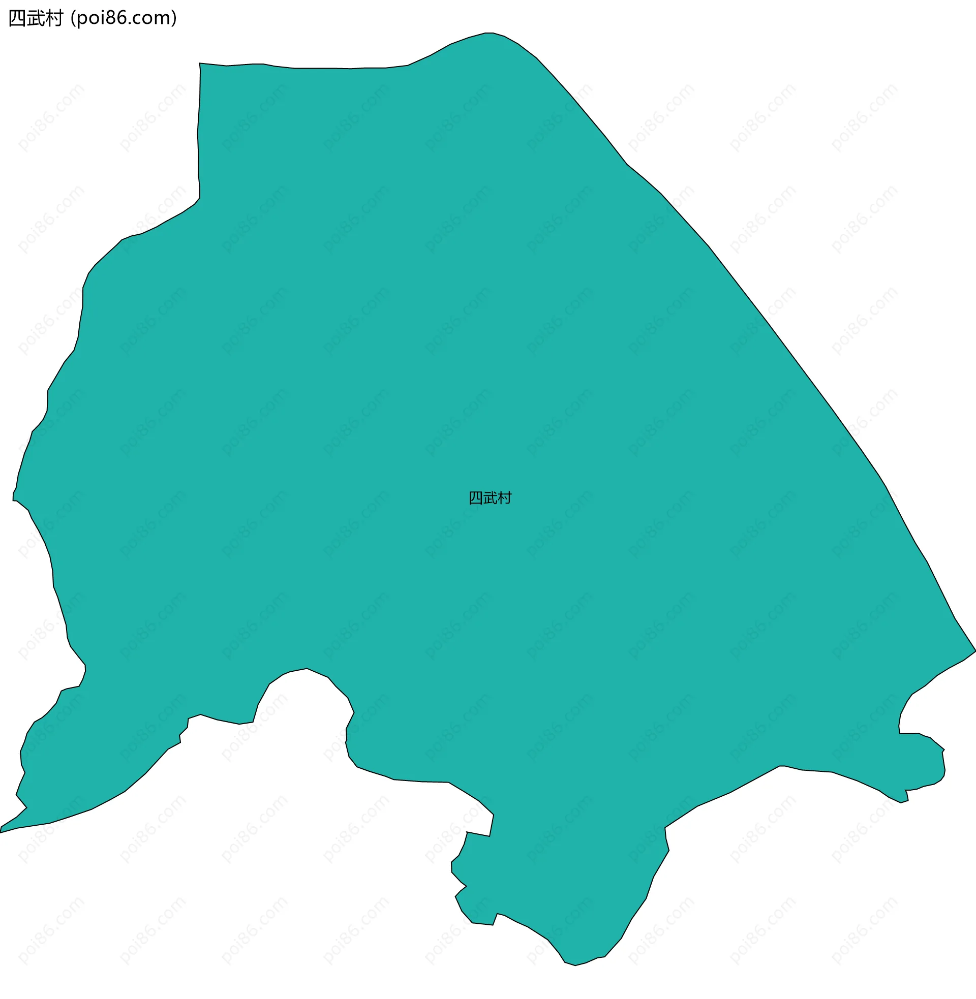 四武村边界地图