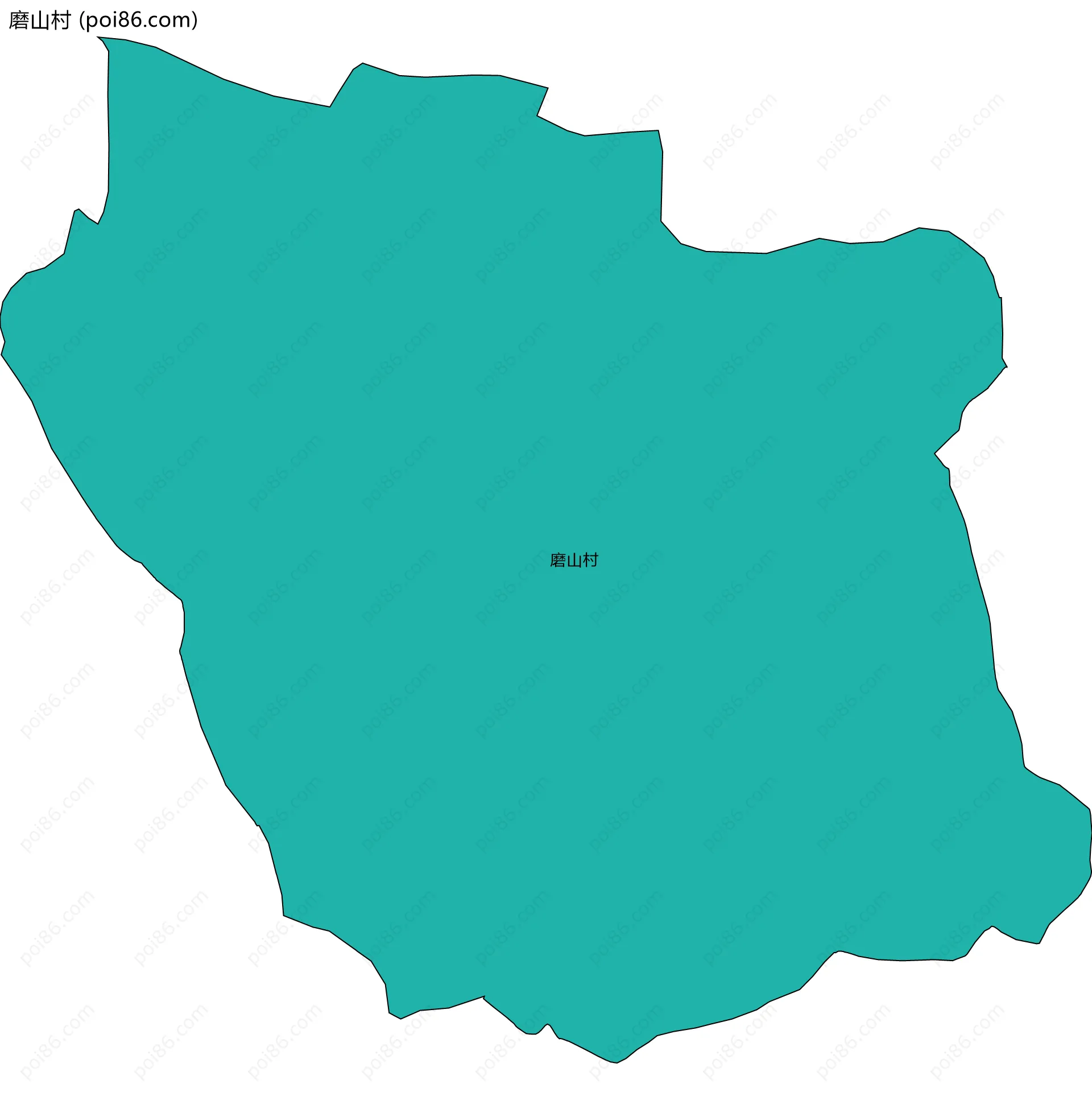 磨山村边界地图