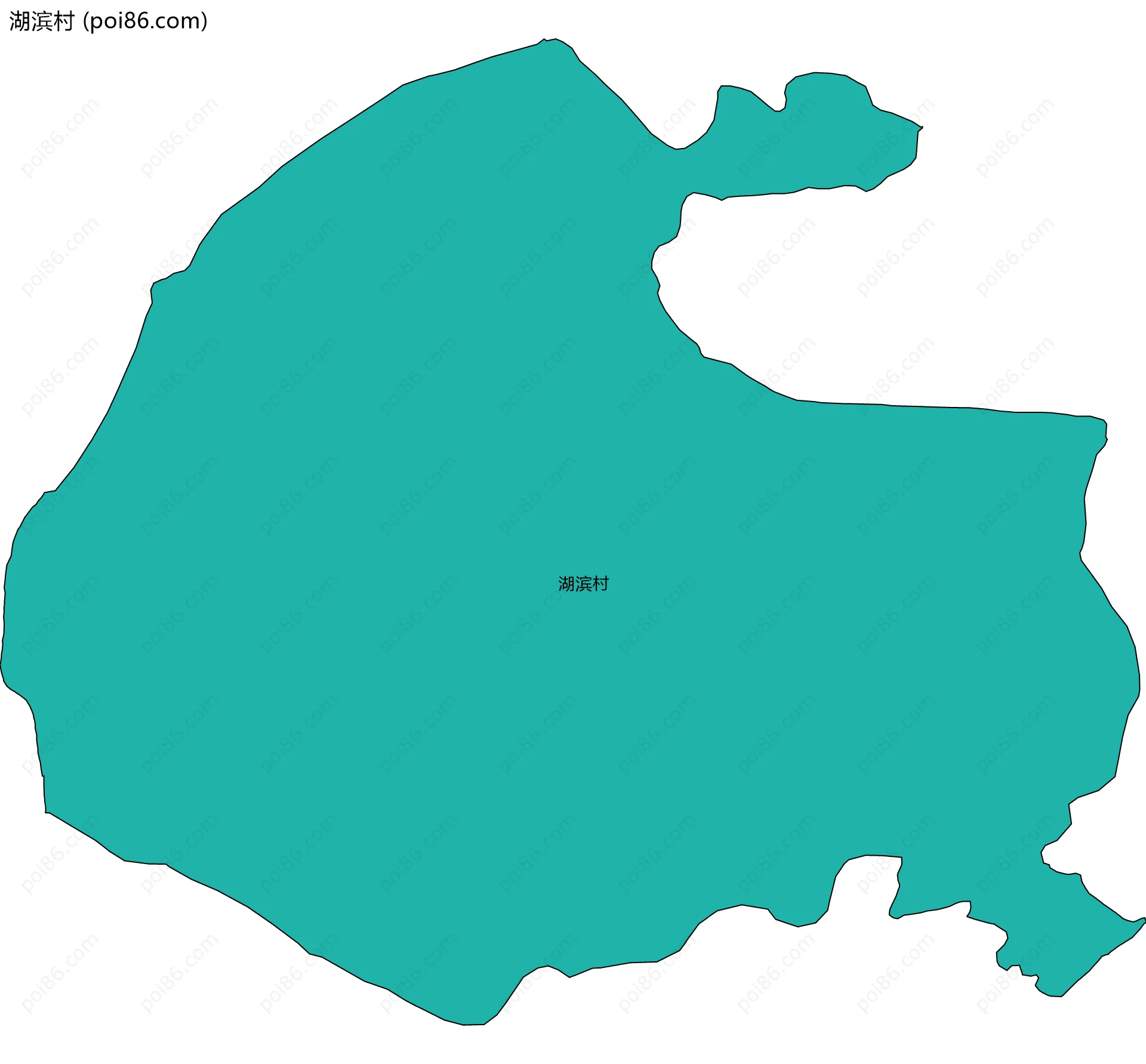 湖滨村边界地图