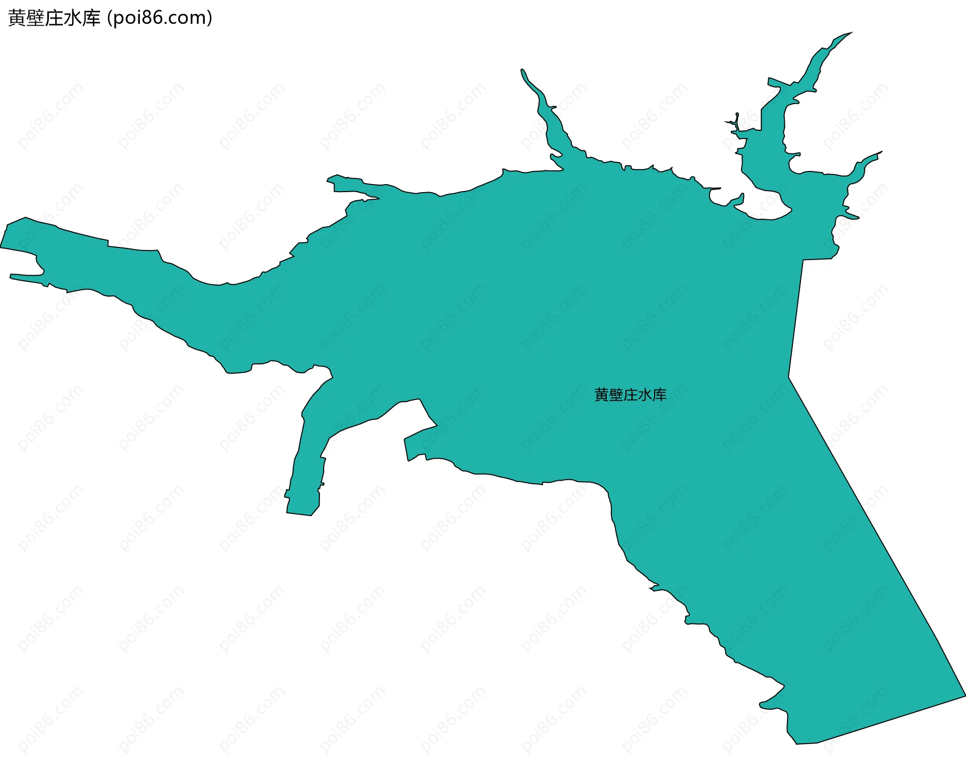 黄壁庄水库边界地图
