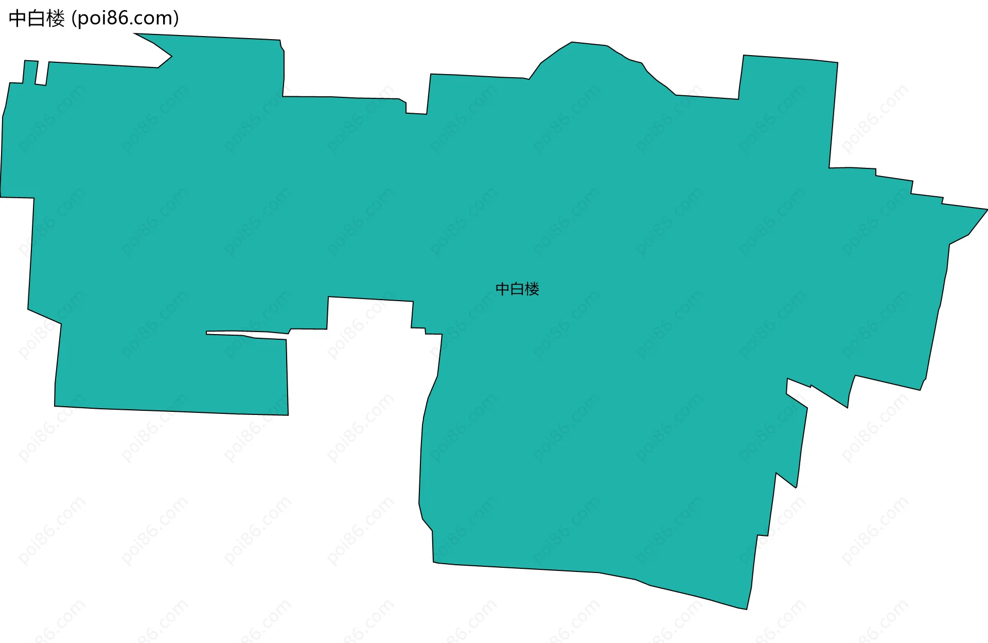 中白楼边界地图