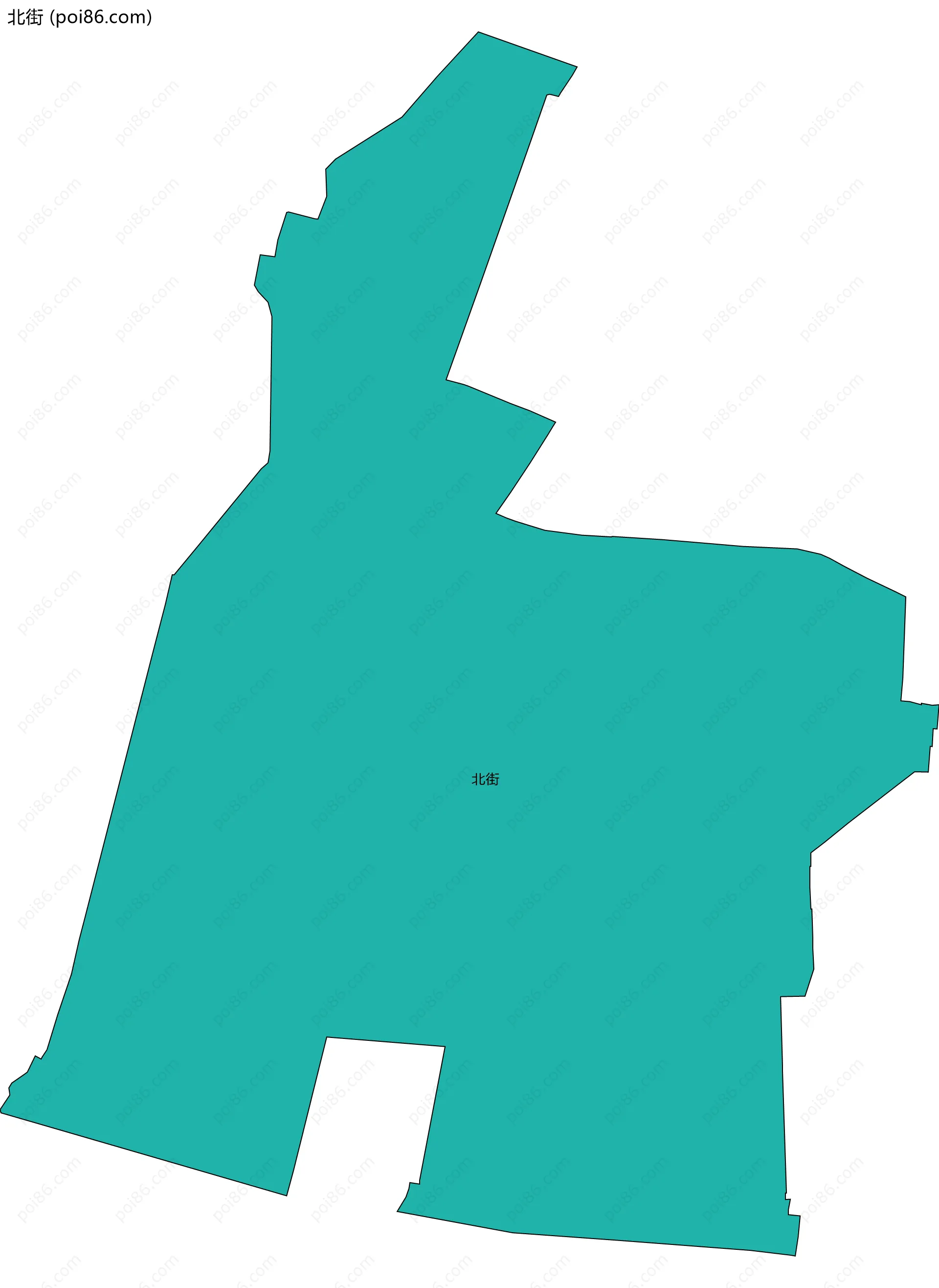 北街边界地图