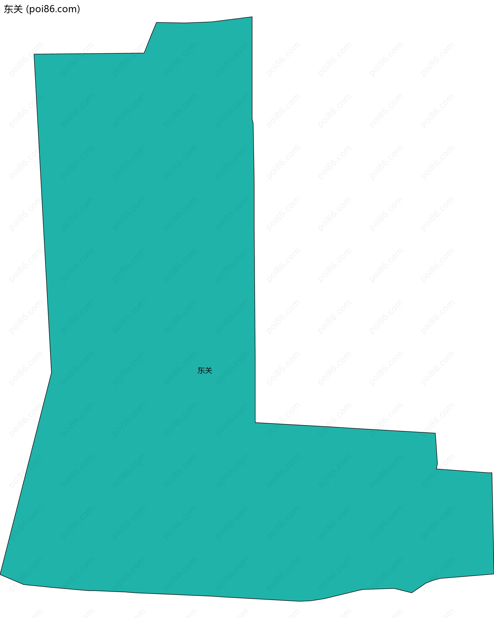 东关边界地图