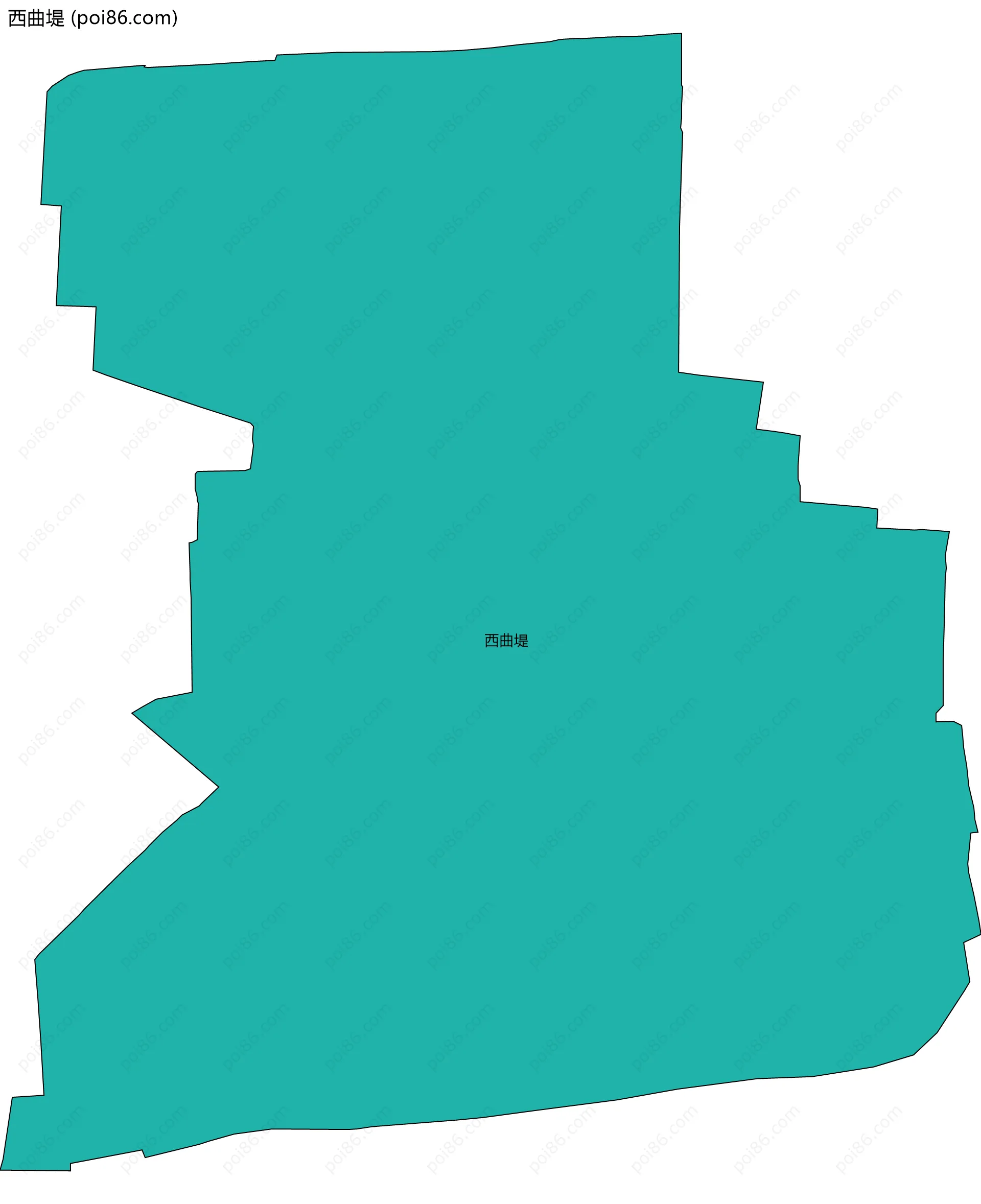 西曲堤边界地图