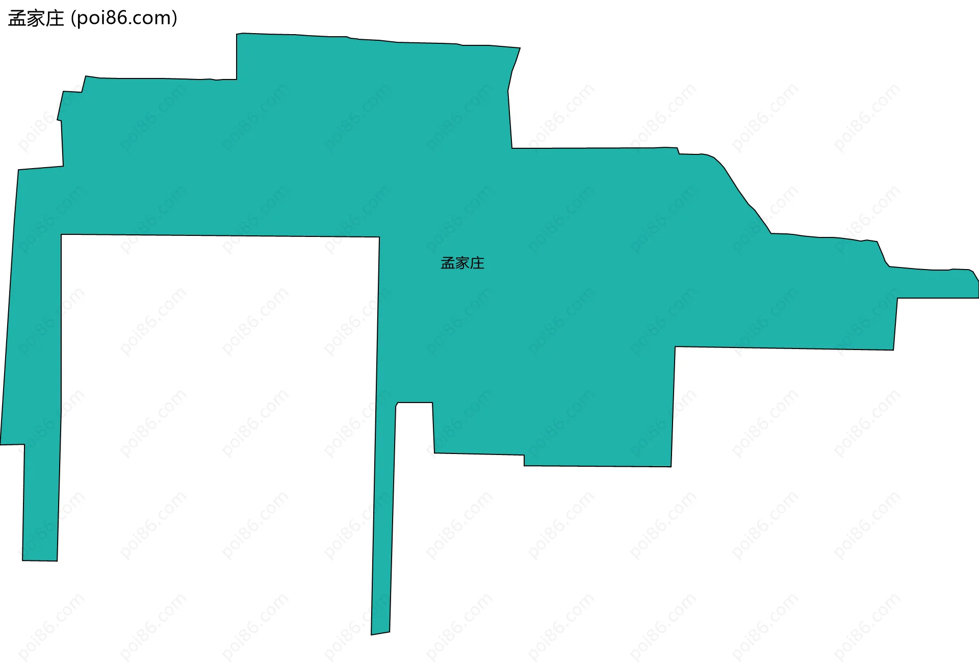 孟家庄边界地图