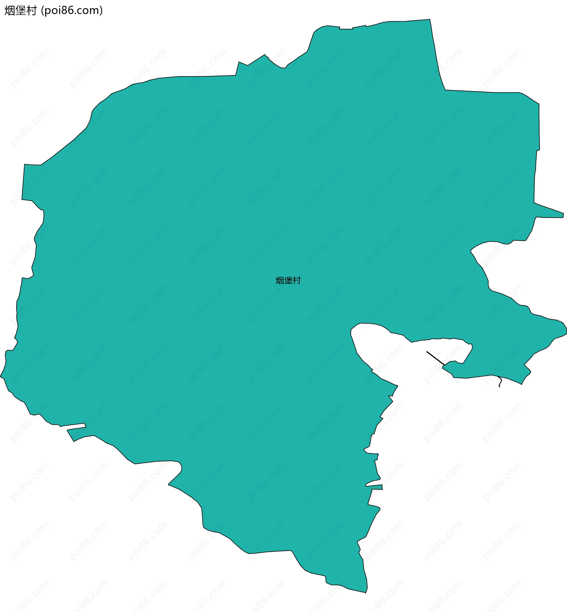 烟堡村边界地图