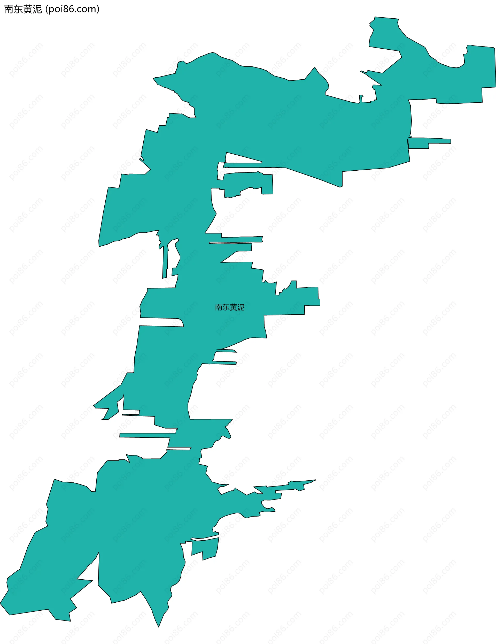 南东黄泥边界地图